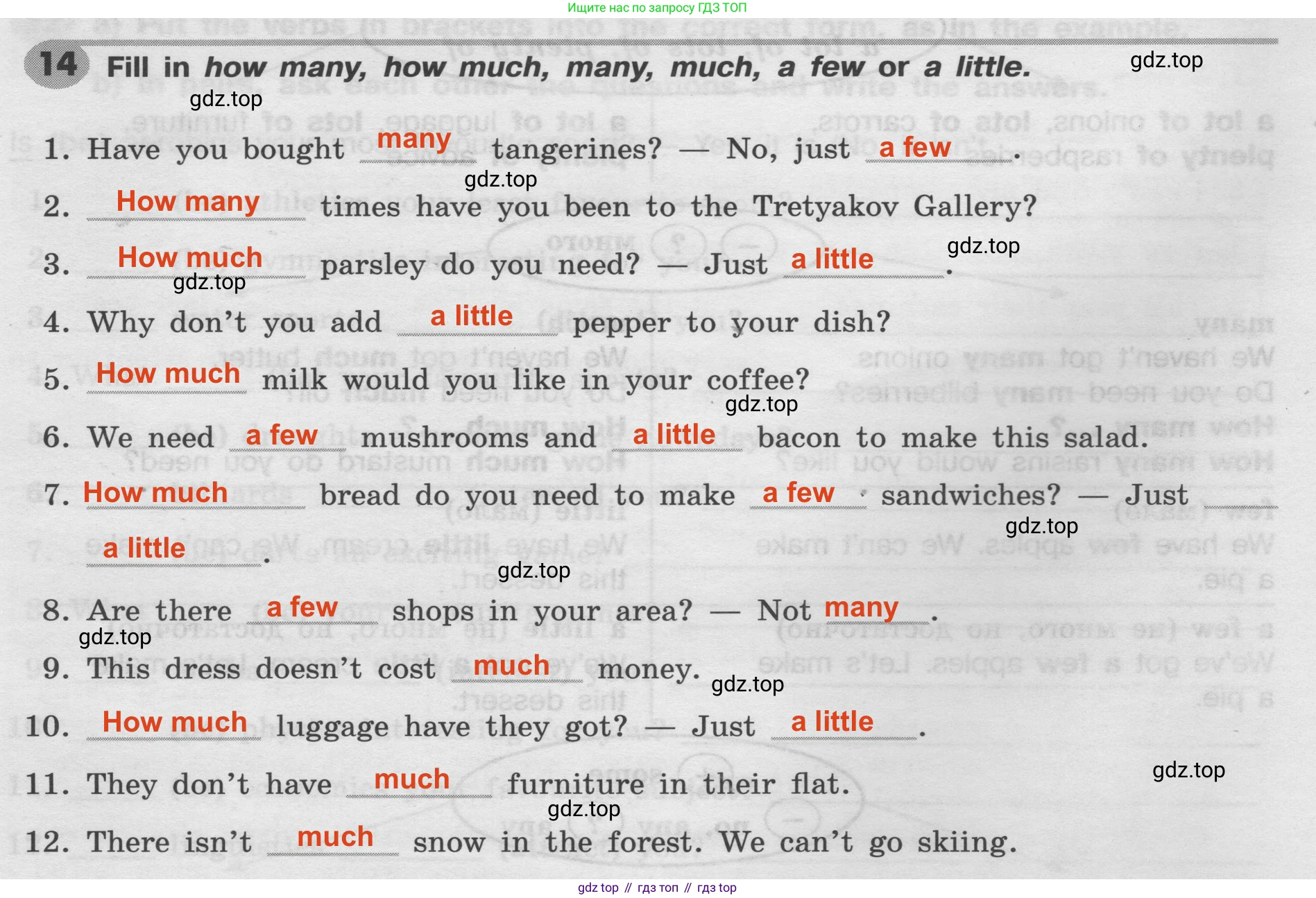 Английский язык (english), 8 класс Грамматический тренажёр, автор: Тимофеева Светлана Леонидовна, издательство Просвещение, Москва, 2024, бирюзового цвета, страница 62, номер 14, Решение 2 (2024-2027)