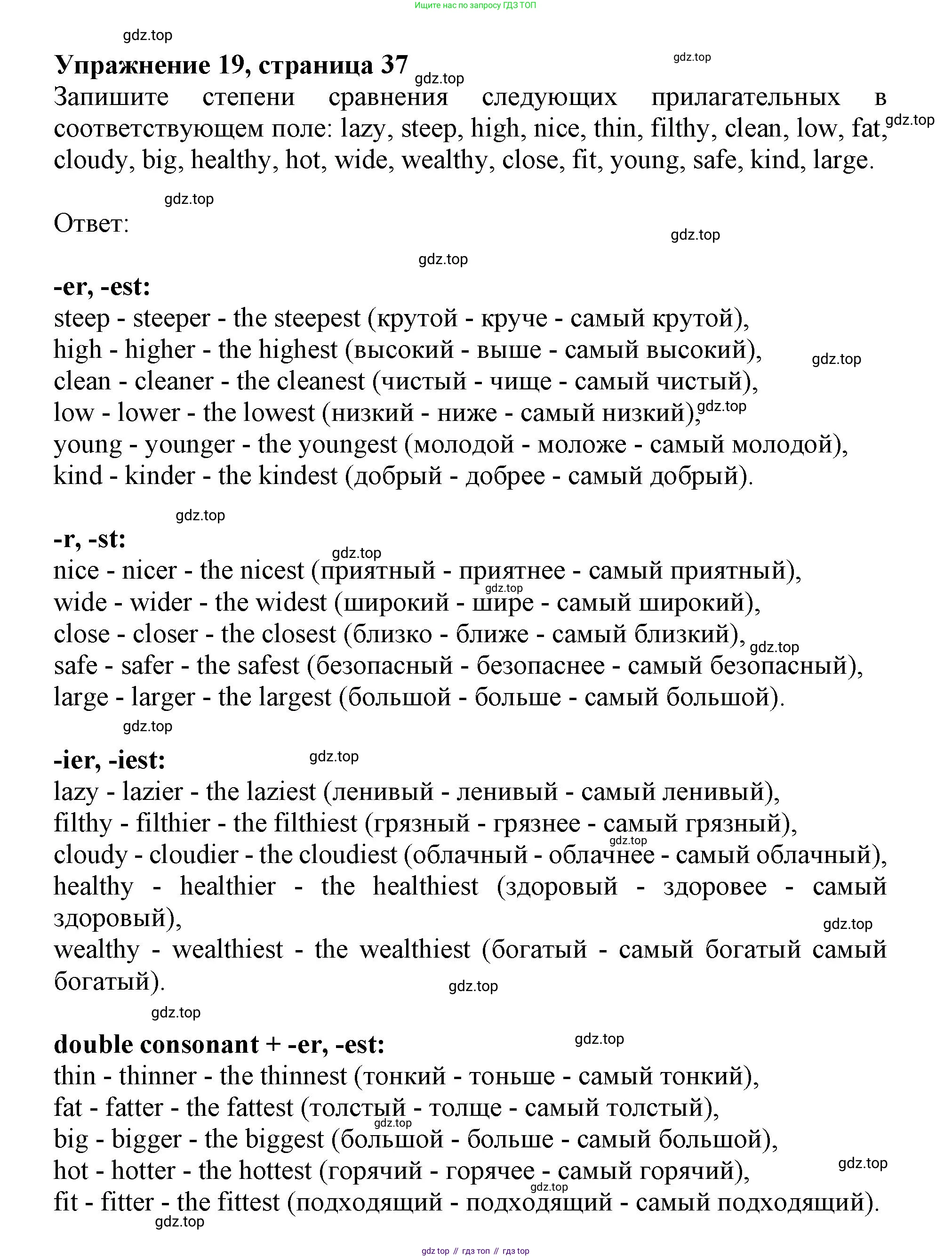 Английский язык (english), 8 класс Грамматический тренажёр, автор: Тимофеева Светлана Леонидовна, издательство Просвещение, Москва, 2024, бирюзового цвета, страница 36, номер 19, Решение  1 (2019-2023)