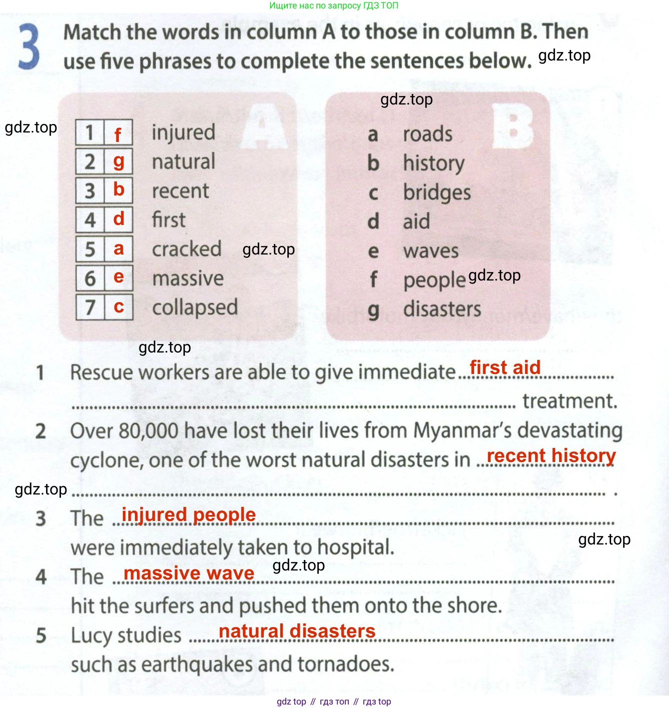 ГДЗ Английский язык (english), 8 класс Рабочая тетрадь (workbook), авторы: Ваулина Юлия Евгеньевна (Vaulina Julia), Дули Дженни (Dooley Jenny), Подоляко Ольга Евгеньевна (Podolyako Olga), Эванс Вирджиния (Evans Virginia), издательство Просвещение, Москва, 2023, бирюзового цвета, страница 44, номер 3, Решение 2 (2024-2027)