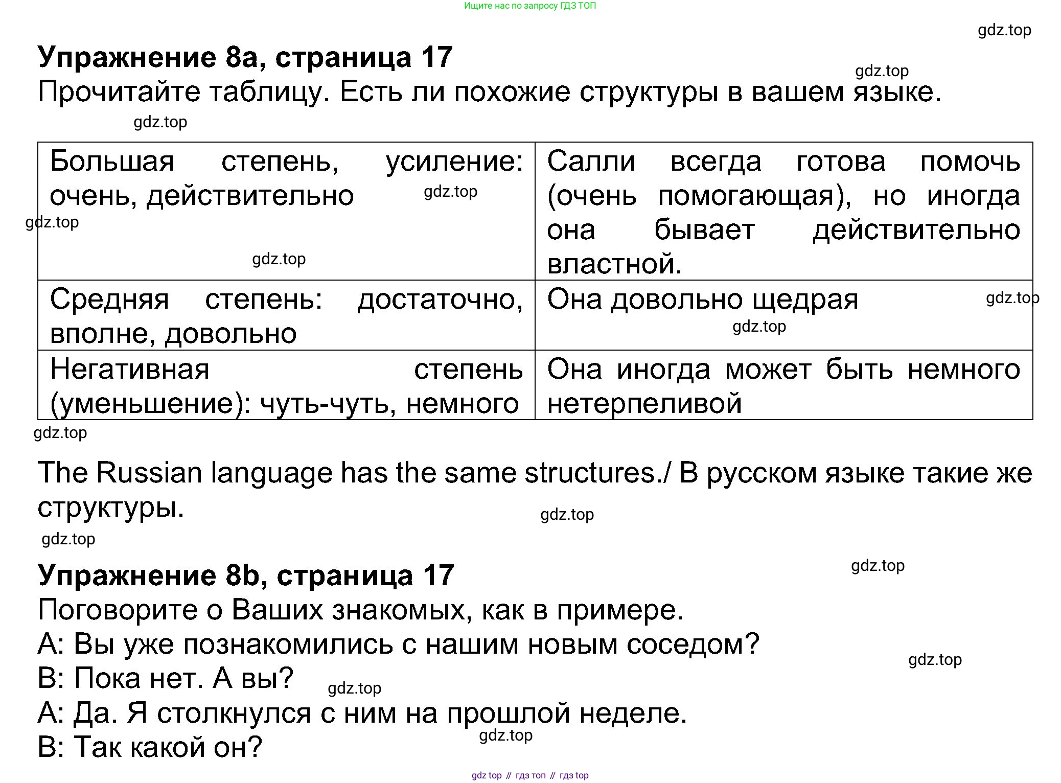 Английский язык (english), 8 класс Учебник (Student's book), авторы: Ваулина Юлия Евгеньевна (Vaulina Julia), Дули Дженни (Dooley Jenny), Подоляко Ольга Евгеньевна (Podolyako Olga), Эванс Вирджиния (Evans Virginia), издательство Просвещение, Москва, 2023, бирюзового цвета, страница 17, номер 8, Решение 2023-2027