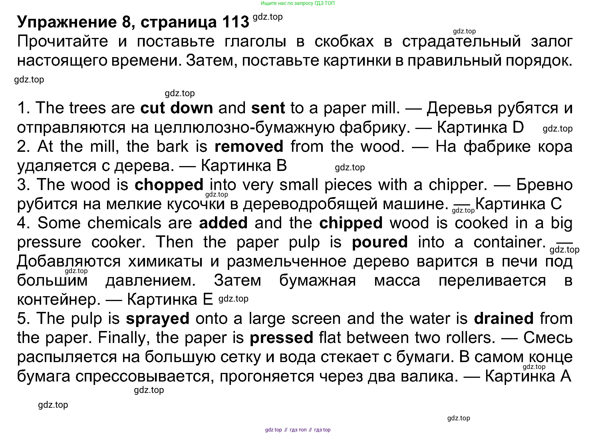 Английский язык (english), 8 класс Учебник (Student's book), авторы: Ваулина Юлия Евгеньевна (Vaulina Julia), Дули Дженни (Dooley Jenny), Подоляко Ольга Евгеньевна (Podolyako Olga), Эванс Вирджиния (Evans Virginia), издательство Просвещение, Москва, 2023, бирюзового цвета, страница 113, номер 8, Решение 2023-2027