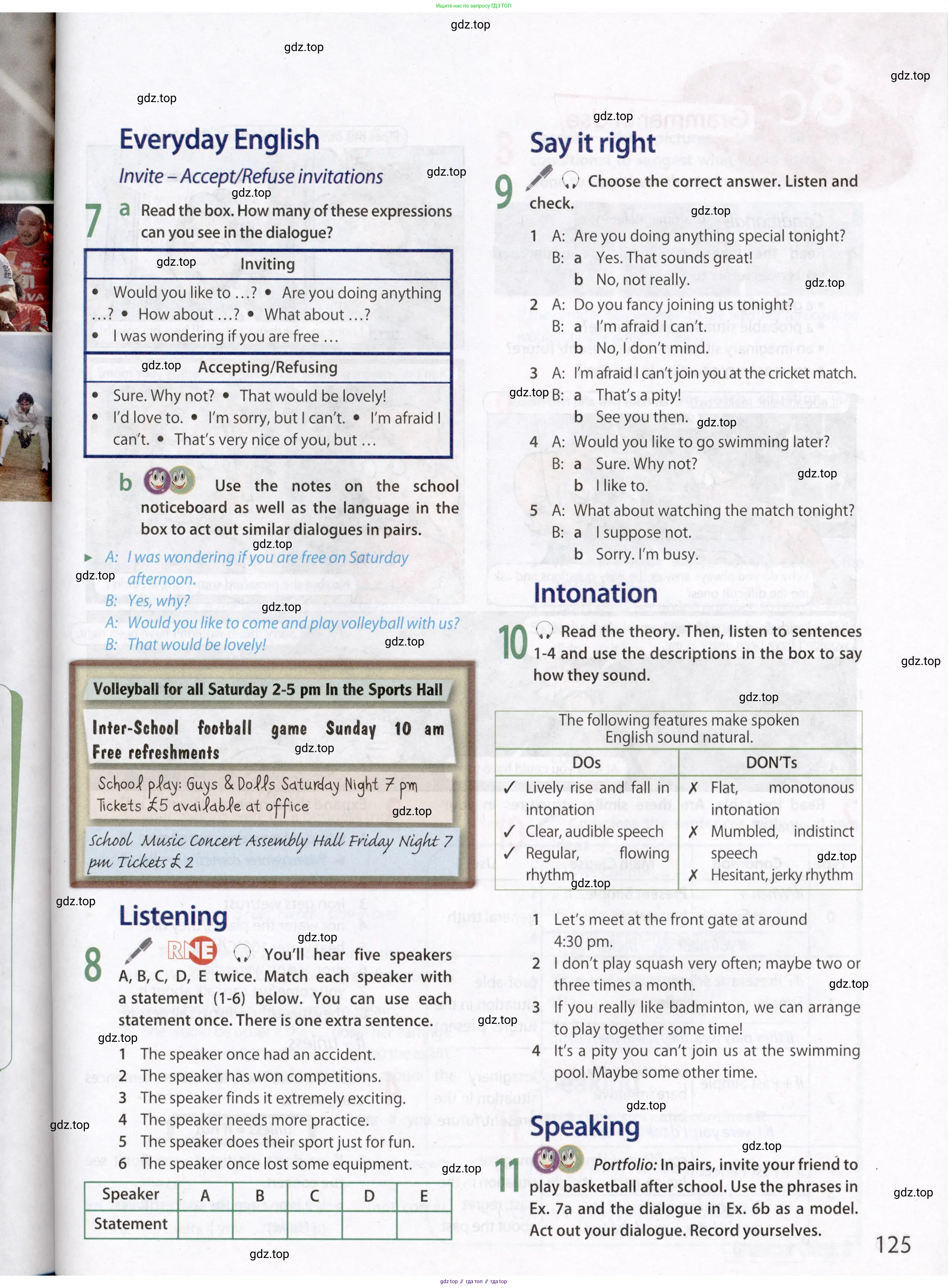 Английский язык (english), 8 класс Учебник (Student's book), авторы: Ваулина Юлия Евгеньевна (Vaulina Julia), Дули Дженни (Dooley Jenny), Подоляко Ольга Евгеньевна (Podolyako Olga), Эванс Вирджиния (Evans Virginia), издательство Просвещение, Москва, 2023, бирюзового цвета, страница 125