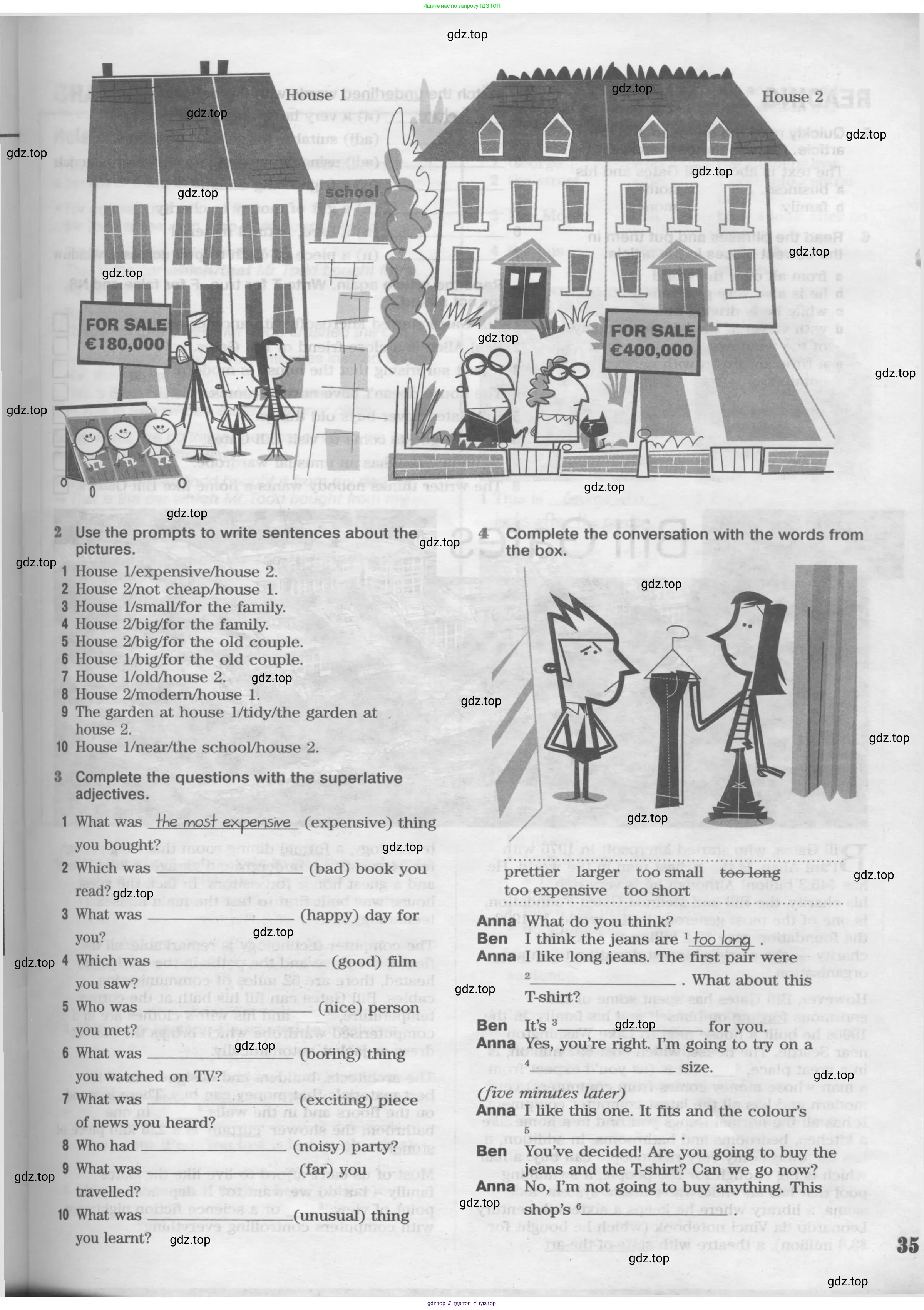 Английский язык (english), 8 класс Рабочая тетрадь (workbook), авторы: Вербицкая Мария Валерьевна (Verbitskaya Maria), Уайт Линдсей (Lindsay White), Фрикер Род (Fricker Rod), Миндрул Ольга Сергеевна (Mindrul Olga), Нечаева Екатерина Николаевна (Nechaeva Ekaterina), издательство Просвещение, Москва, 2017, белого цвета, страница 35