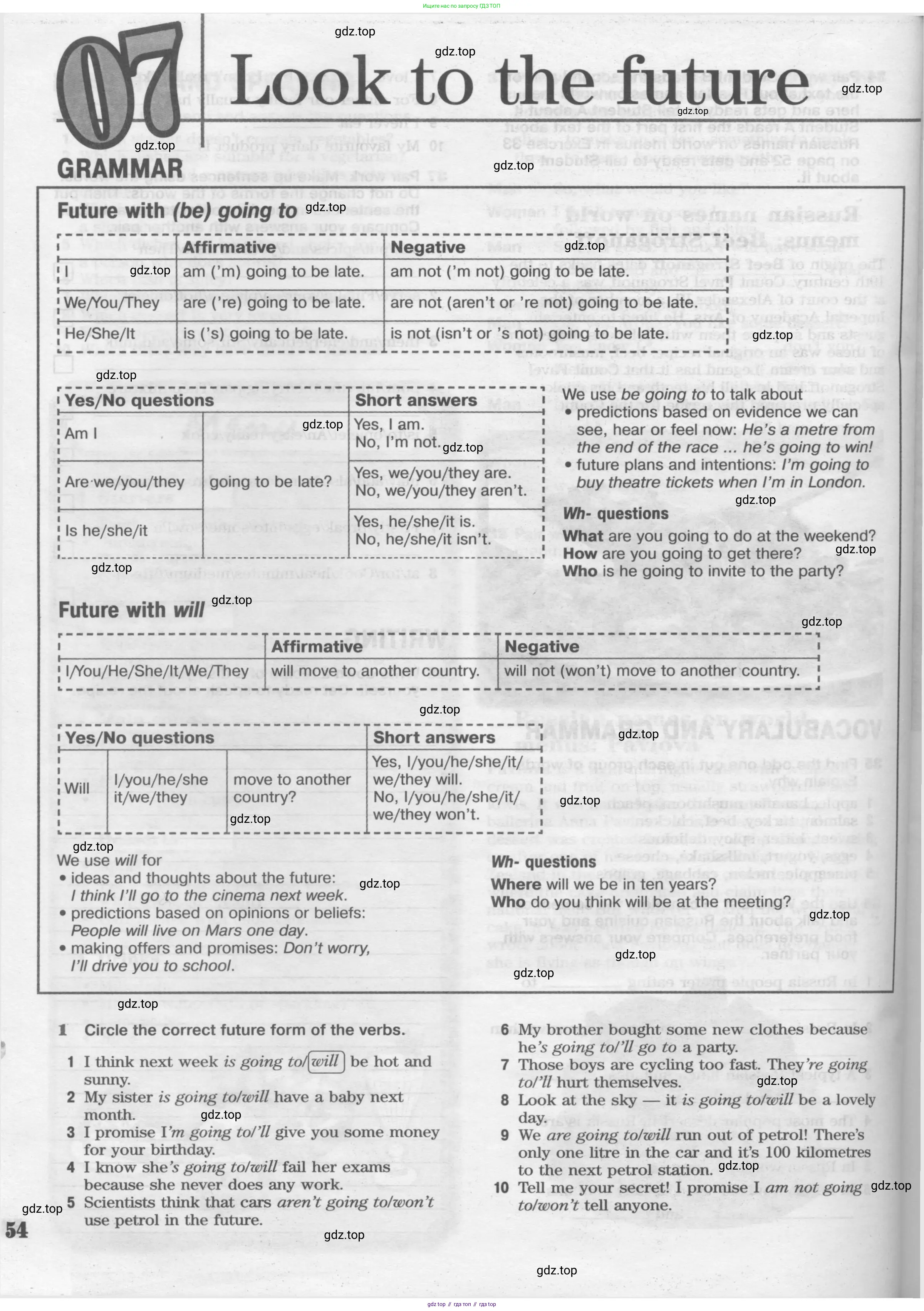 Английский язык (english), 8 класс Рабочая тетрадь (workbook), авторы: Вербицкая Мария Валерьевна (Verbitskaya Maria), Уайт Линдсей (Lindsay White), Фрикер Род (Fricker Rod), Миндрул Ольга Сергеевна (Mindrul Olga), Нечаева Екатерина Николаевна (Nechaeva Ekaterina), издательство Просвещение, Москва, 2017, белого цвета, страница 54
