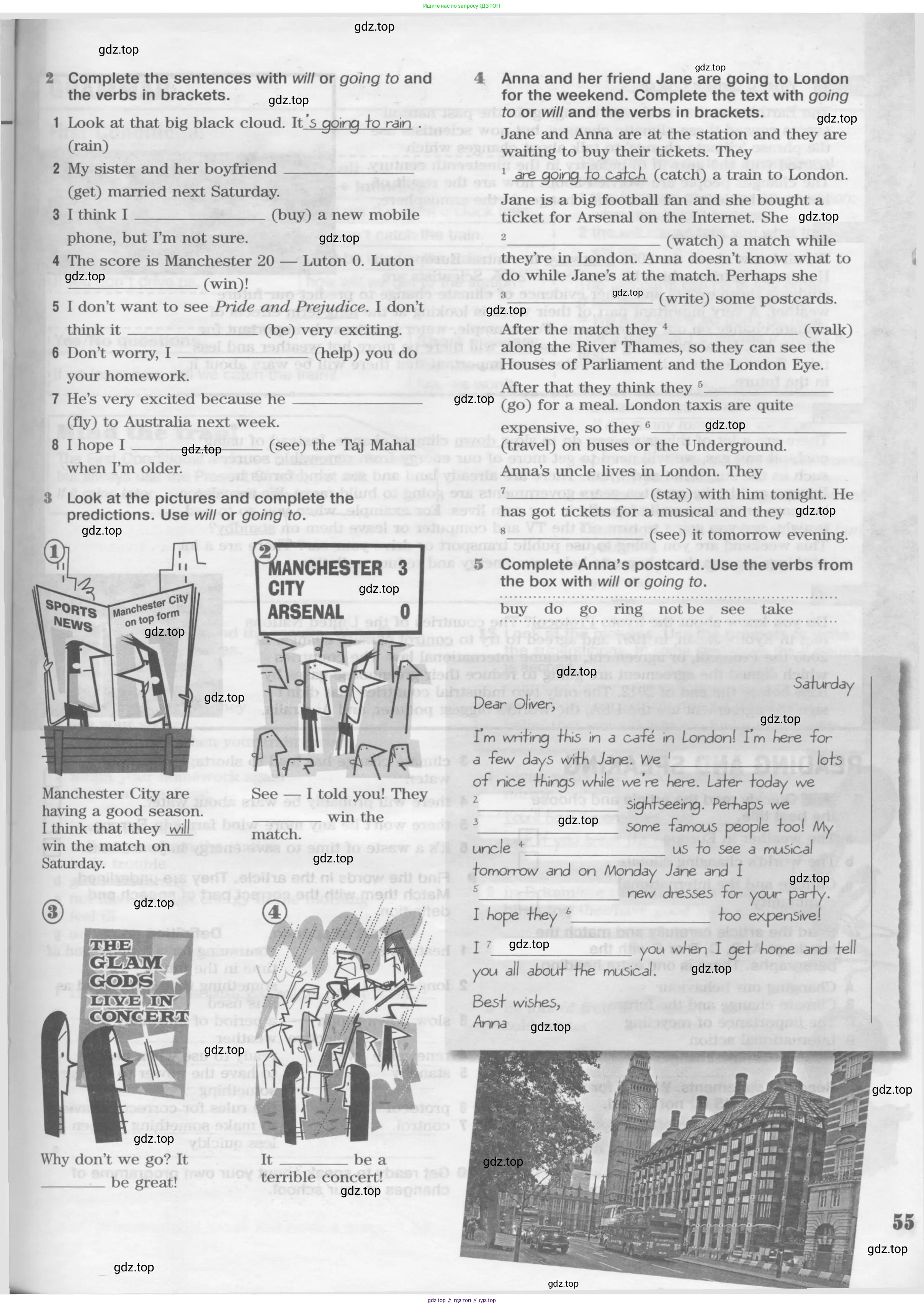 Английский язык (english), 8 класс Рабочая тетрадь (workbook), авторы: Вербицкая Мария Валерьевна (Verbitskaya Maria), Уайт Линдсей (Lindsay White), Фрикер Род (Fricker Rod), Миндрул Ольга Сергеевна (Mindrul Olga), Нечаева Екатерина Николаевна (Nechaeva Ekaterina), издательство Просвещение, Москва, 2017, белого цвета, страница 55