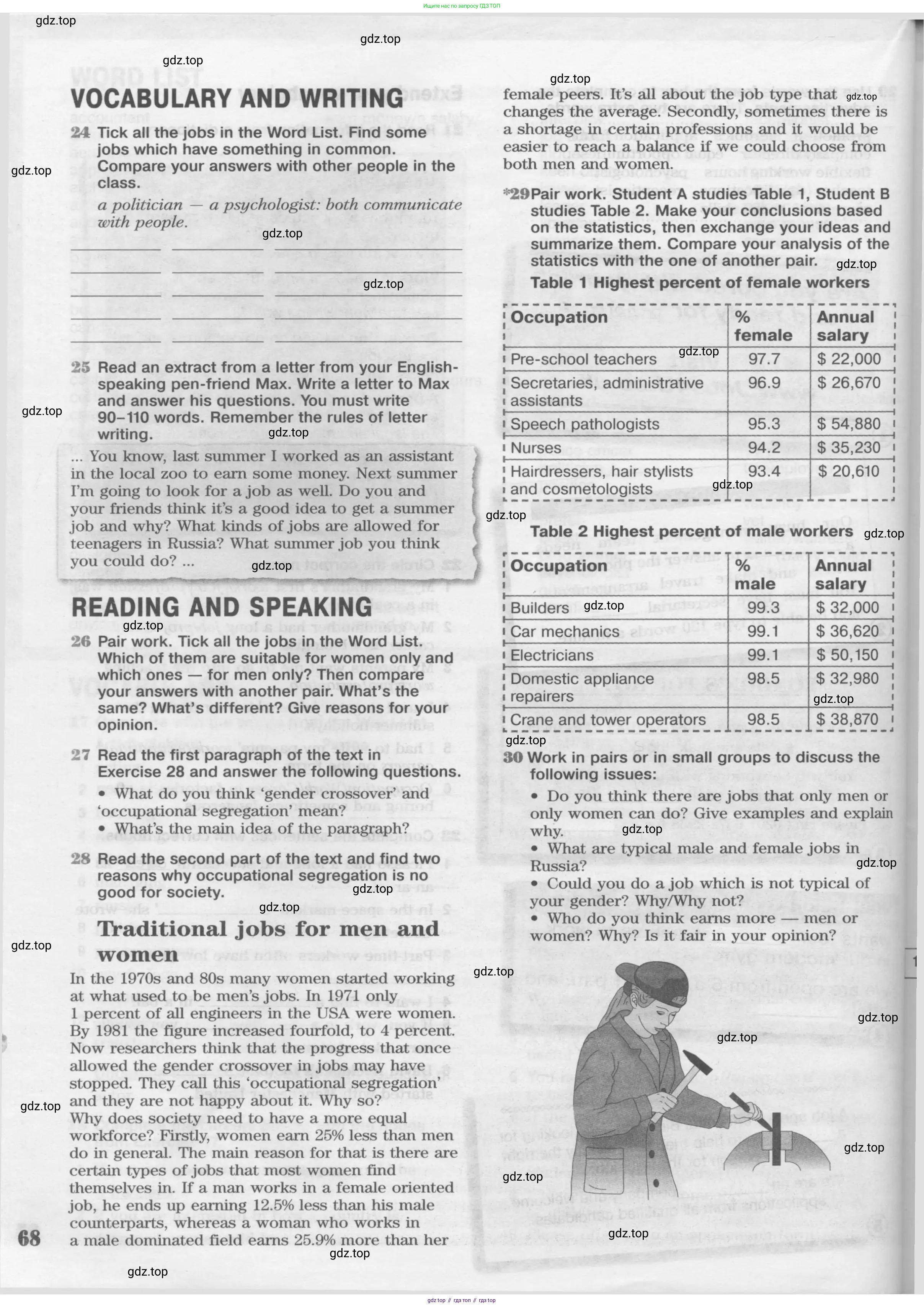 Английский язык (english), 8 класс Рабочая тетрадь (workbook), авторы: Вербицкая Мария Валерьевна (Verbitskaya Maria), Уайт Линдсей (Lindsay White), Фрикер Род (Fricker Rod), Миндрул Ольга Сергеевна (Mindrul Olga), Нечаева Екатерина Николаевна (Nechaeva Ekaterina), издательство Просвещение, Москва, 2017, белого цвета, страница 68