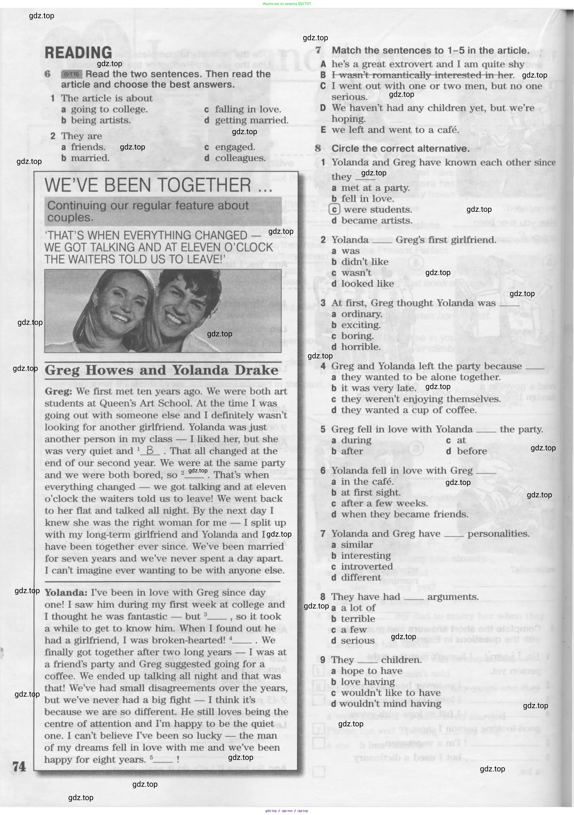 Английский язык (english), 8 класс Рабочая тетрадь (workbook), авторы: Вербицкая Мария Валерьевна (Verbitskaya Maria), Уайт Линдсей (Lindsay White), Фрикер Род (Fricker Rod), Миндрул Ольга Сергеевна (Mindrul Olga), Нечаева Екатерина Николаевна (Nechaeva Ekaterina), издательство Просвещение, Москва, 2017, белого цвета, страница 74