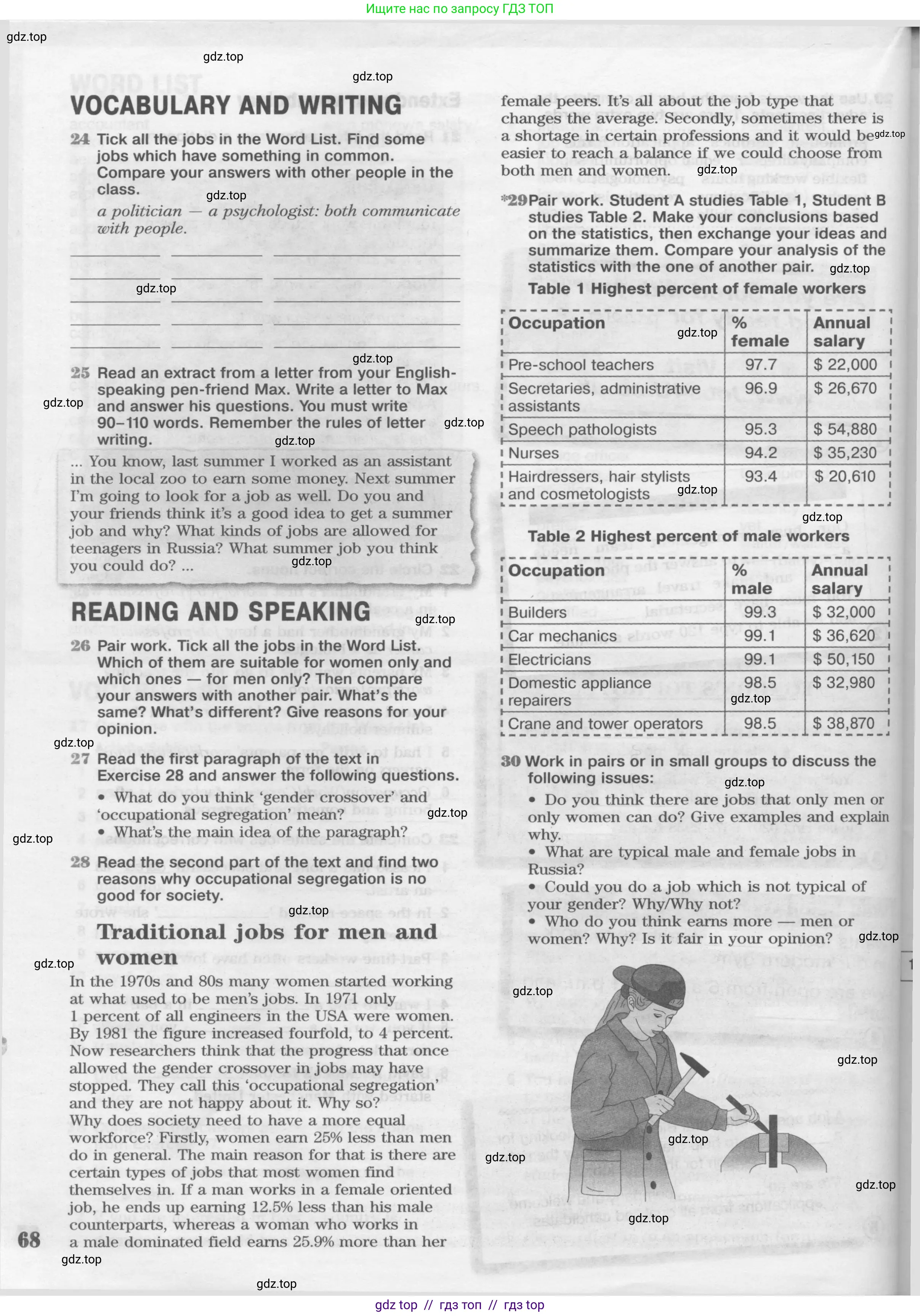 Английский язык (english), 8 класс Рабочая тетрадь (workbook), авторы: Вербицкая Мария Валерьевна (Verbitskaya Maria), Уайт Линдсей (Lindsay White), Фрикер Род (Fricker Rod), Миндрул Ольга Сергеевна (Mindrul Olga), Нечаева Екатерина Николаевна (Nechaeva Ekaterina), издательство Просвещение, Москва, 2017, белого цвета, страница 68