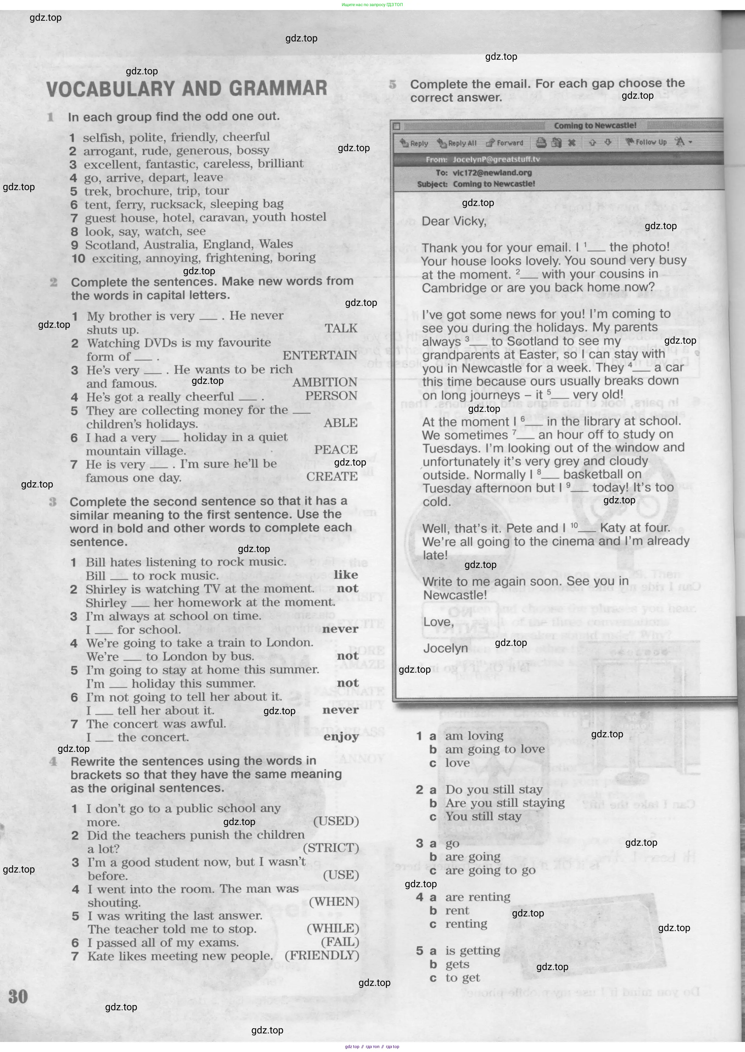Английский язык (english), 8 класс Учебник (Student's book), авторы: Вербицкая Мария Валерьевна (Verbitskaya Maria), Маккинли Стюарт (McKinlay Stuart), Хастингс Боб (Hastings Bob), Миндрул Ольга Сергеевна (Mindrul Olga), издательство Просвещение, Москва, 2016, белого цвета, страница 30