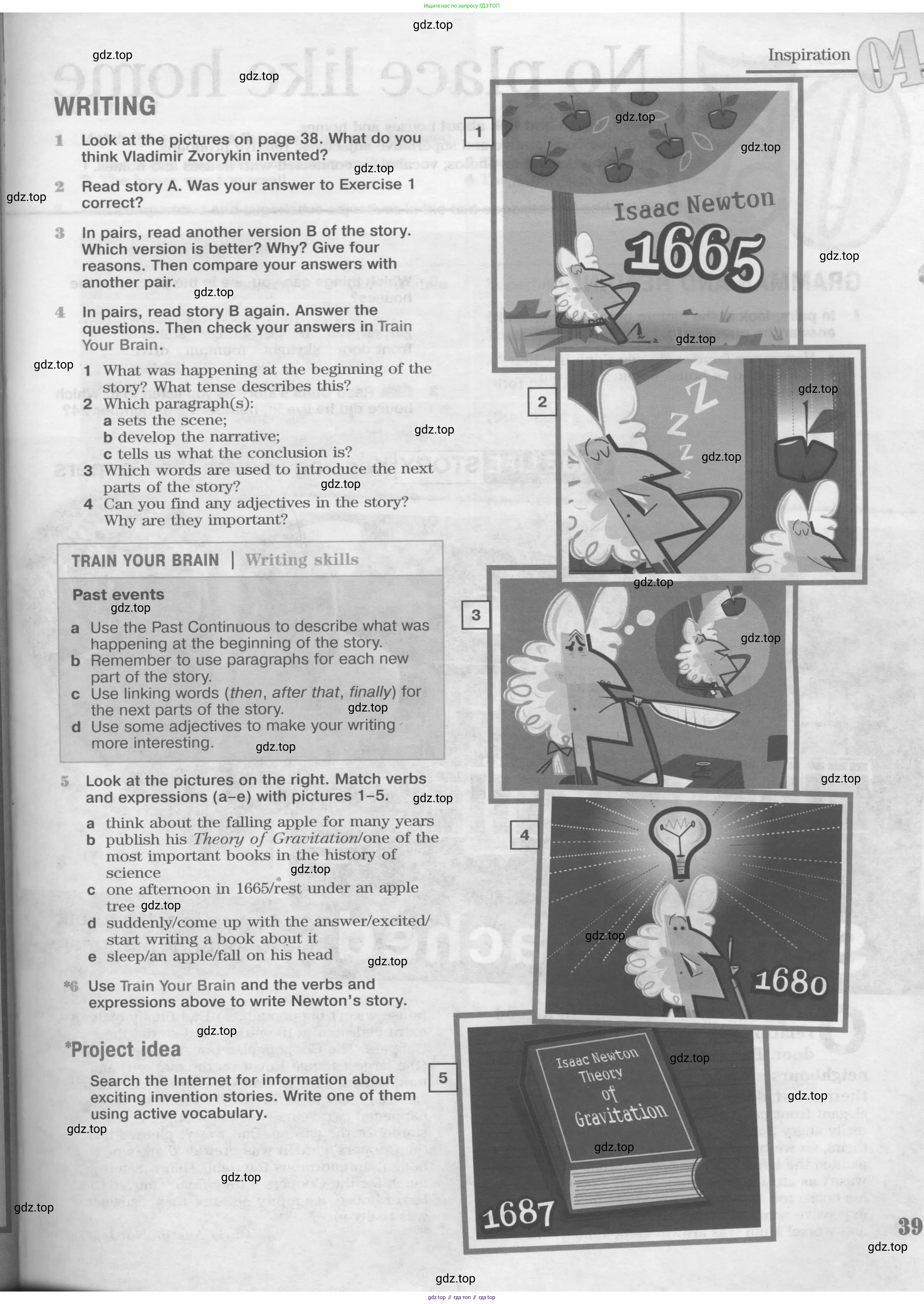 Английский язык (english), 8 класс Учебник (Student's book), авторы: Вербицкая Мария Валерьевна (Verbitskaya Maria), Маккинли Стюарт (McKinlay Stuart), Хастингс Боб (Hastings Bob), Миндрул Ольга Сергеевна (Mindrul Olga), издательство Просвещение, Москва, 2016, белого цвета, страница 39