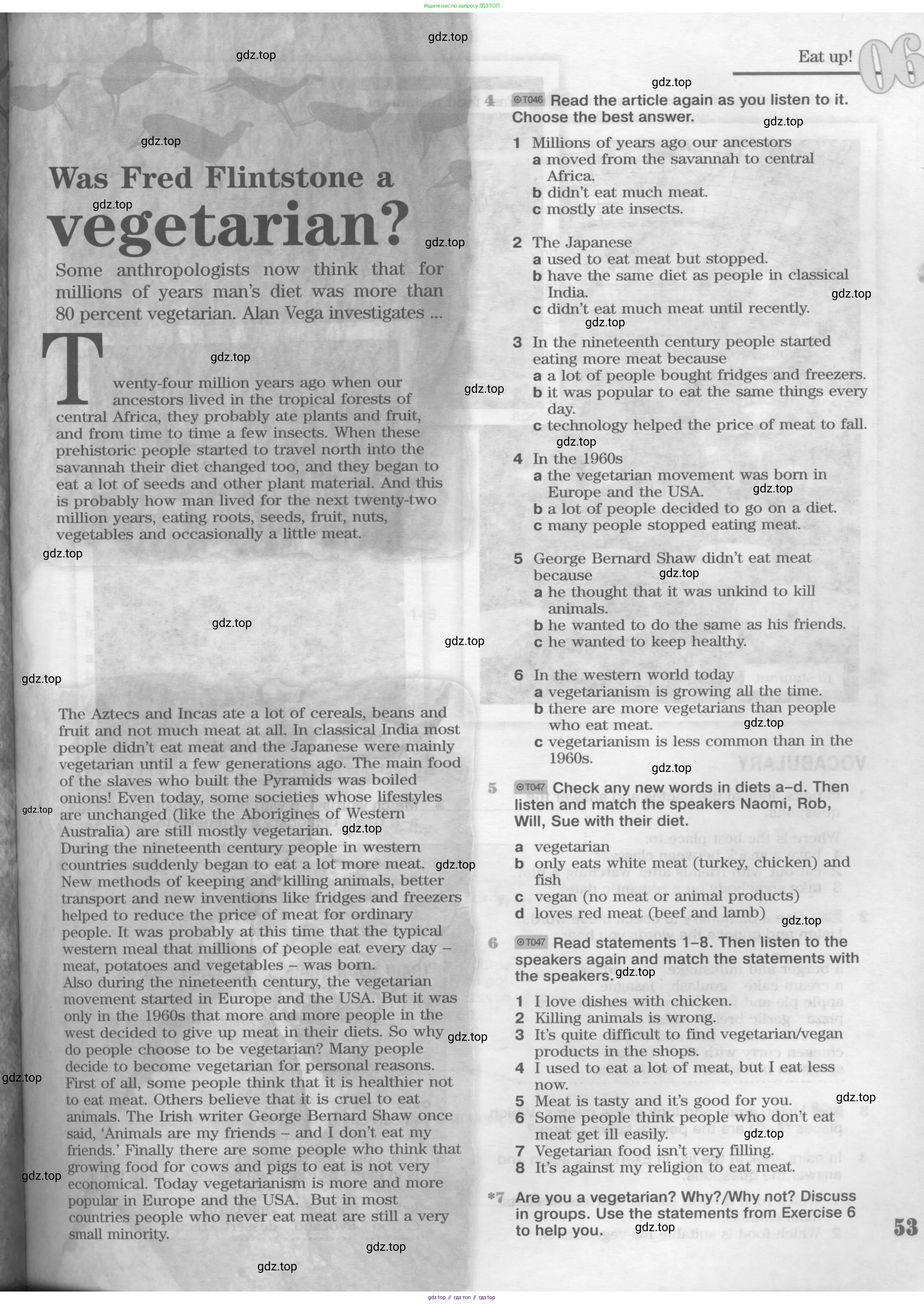 Английский язык (english), 8 класс Учебник (Student's book), авторы: Вербицкая Мария Валерьевна (Verbitskaya Maria), Маккинли Стюарт (McKinlay Stuart), Хастингс Боб (Hastings Bob), Миндрул Ольга Сергеевна (Mindrul Olga), издательство Просвещение, Москва, 2016, белого цвета, страница 53