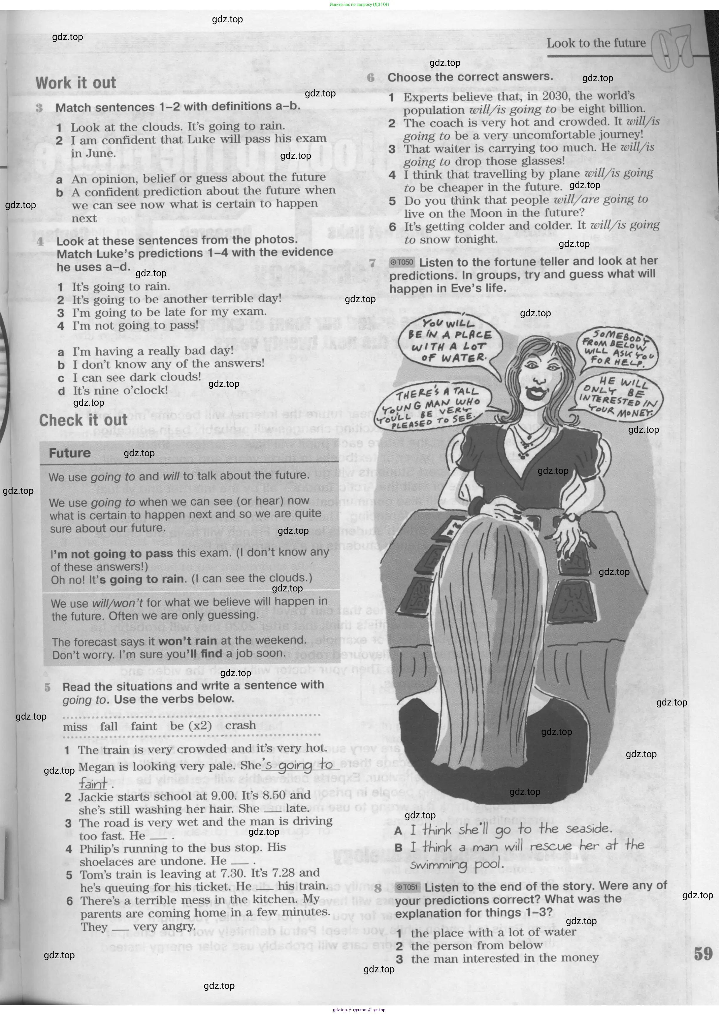 Английский язык (english), 8 класс Учебник (Student's book), авторы: Вербицкая Мария Валерьевна (Verbitskaya Maria), Маккинли Стюарт (McKinlay Stuart), Хастингс Боб (Hastings Bob), Миндрул Ольга Сергеевна (Mindrul Olga), издательство Просвещение, Москва, 2016, белого цвета, страница 59