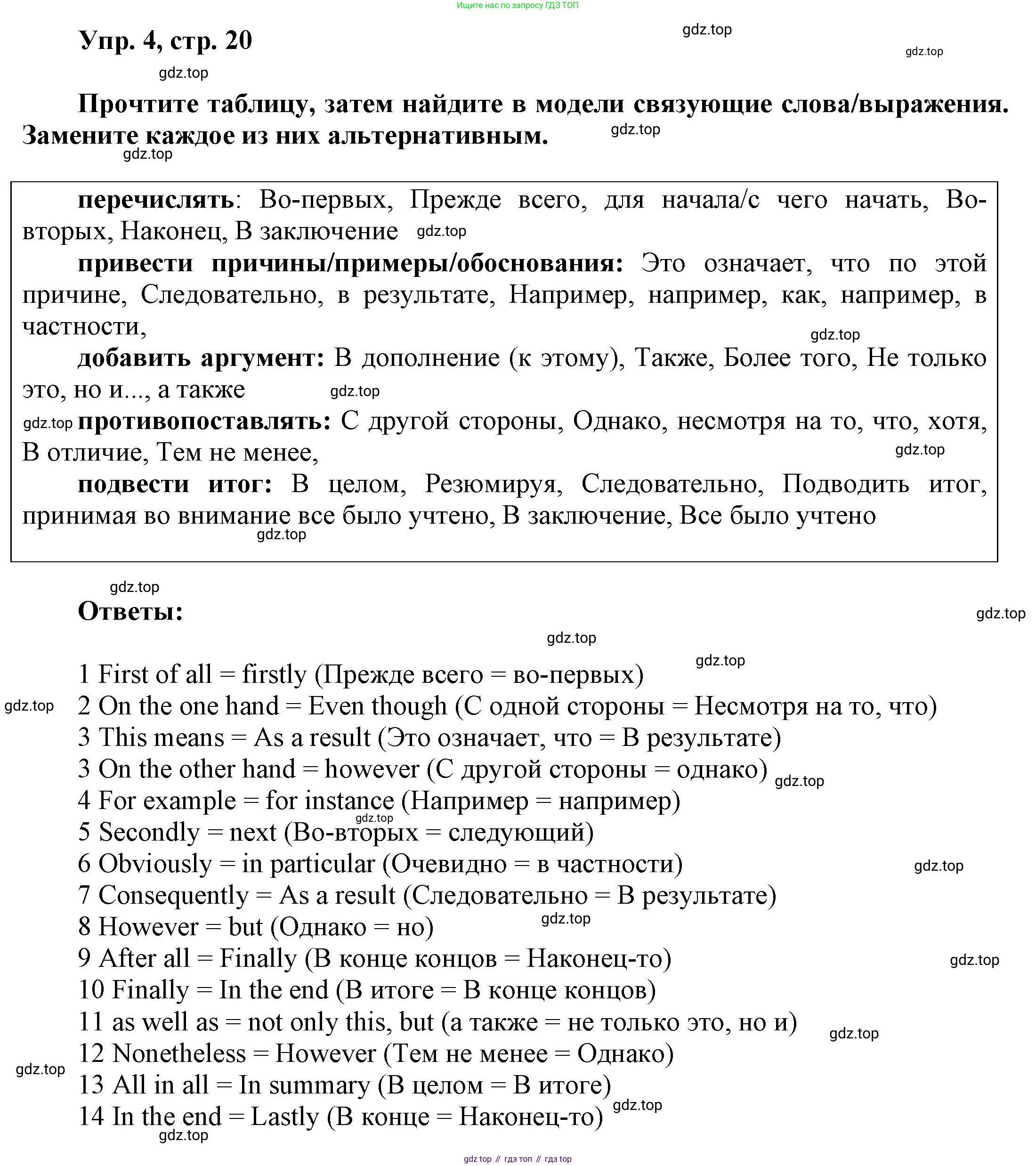 Английский язык (english), 9 класс Учебник (Student's book), авторы: Баранова Ксения Михайловна (Baranova Ksenia), Дули Дженни (Dooley Jenny), Копылова Виктория Викторовна (Kopylova Victoria), Мильруд Радислав Петрович (Millrood Radislav), Эванс Вирджиния (Evans Virginia), издательство Просвещение, Москва, 2023, белого цвета, страница 20, номер 4, Решение 2023-2027