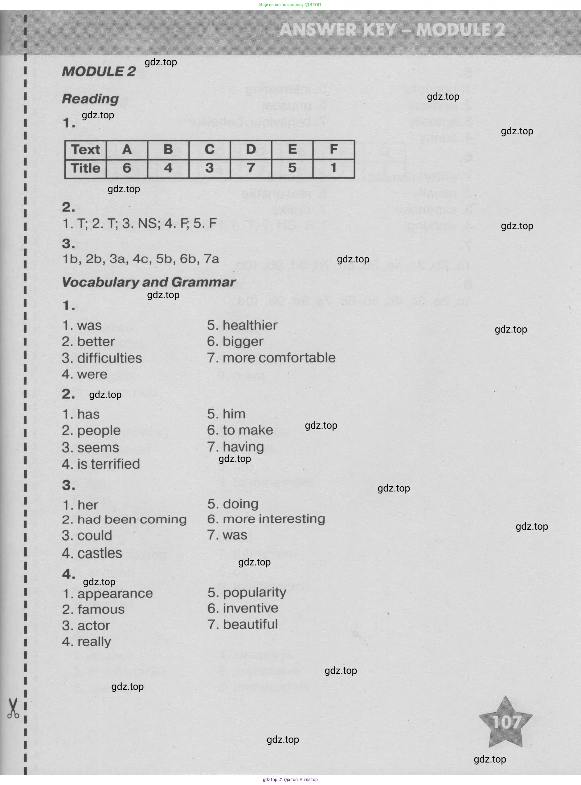 Английский язык (english), 9 класс Тренировочные упражнения в формате ОГЭ (ГИА), авторы: Комиссаров Константин Вячеславович, Кирдяева Ольга Ивановна, издательство Просвещение, Москва, 2024, белого цвета, страница 107