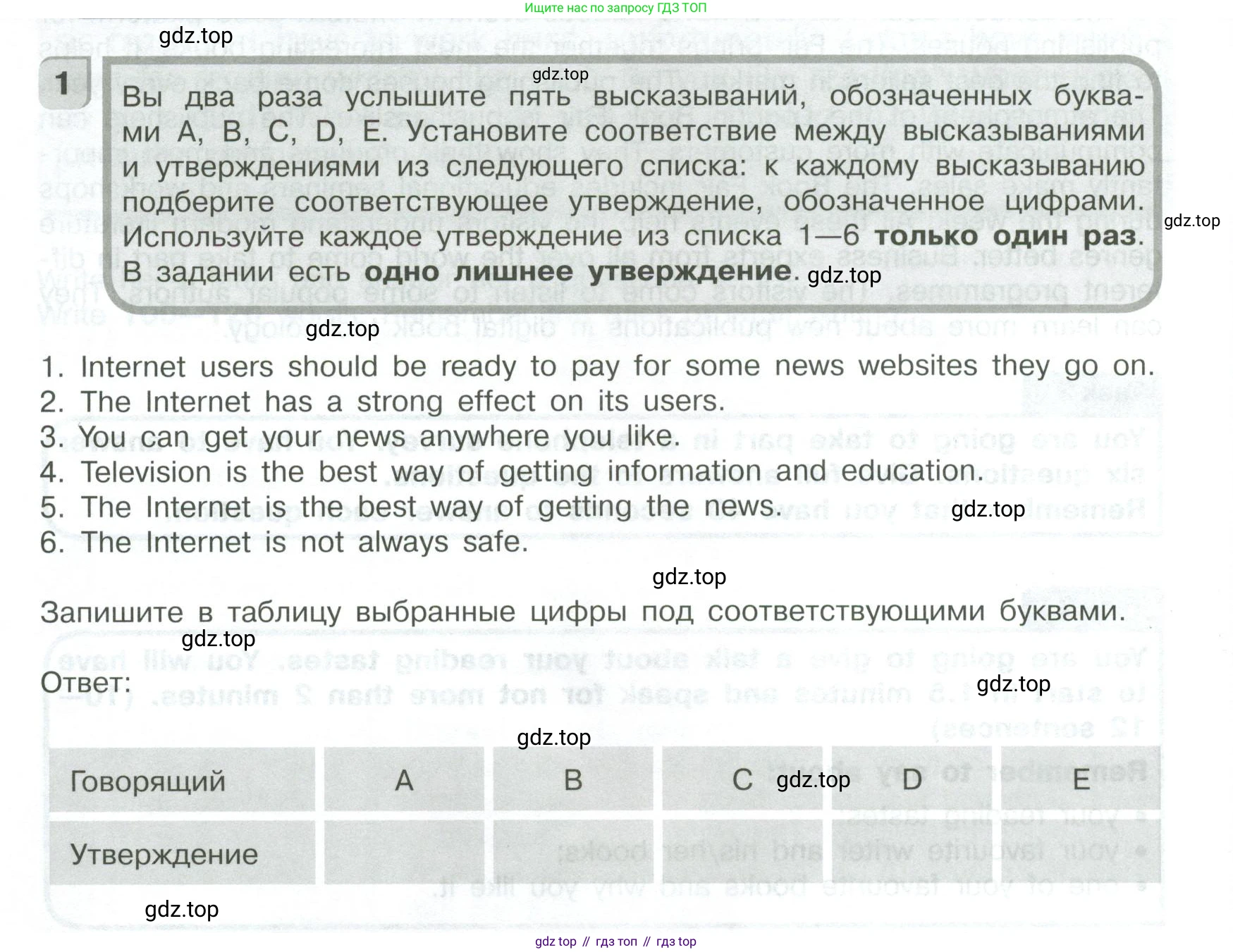 ГДЗ Английский язык (english), 9 класс контрольные задания (assessment tasks), авторы: Кузовлев Владимир Петрович (Kuzovlev Vladimir), Симкин Виктор Николаевич, Лапа Наталья Михайловна, Перегудова Эльвира Шакировна, Дуванова Ольга Викторовна, Костина Ирина Павловна, Кобец Юлия Николаевна, издательство Просвещение, Москва, 2019, салатового цвета, страница 22, Условие
