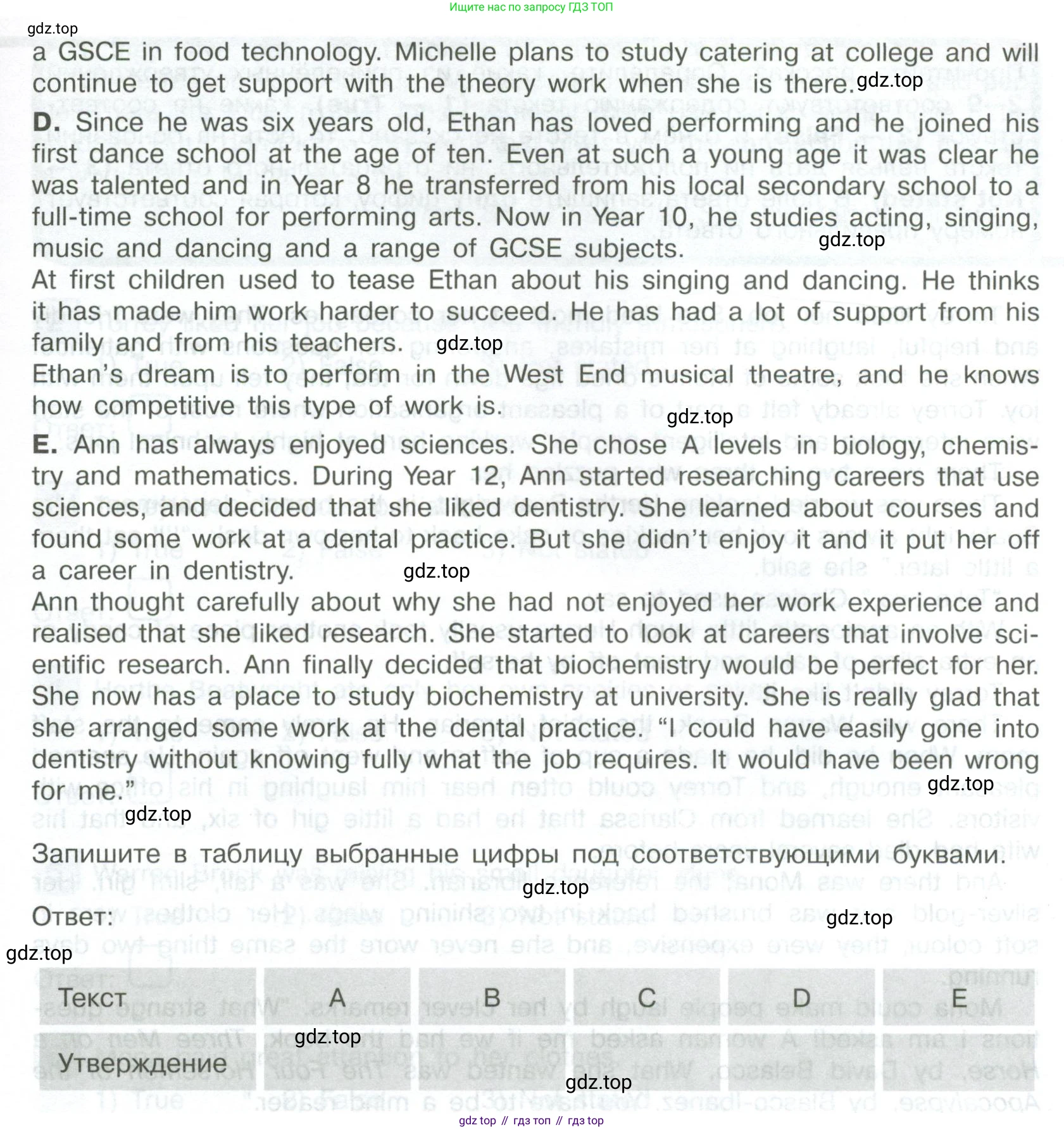 ГДЗ Английский язык (english), 9 класс контрольные задания (assessment tasks), авторы: Кузовлев Владимир Петрович (Kuzovlev Vladimir), Симкин Виктор Николаевич, Лапа Наталья Михайловна, Перегудова Эльвира Шакировна, Дуванова Ольга Викторовна, Костина Ирина Павловна, Кобец Юлия Николаевна, издательство Просвещение, Москва, 2019, салатового цвета, страница 36, Условие (продолжение 2)
