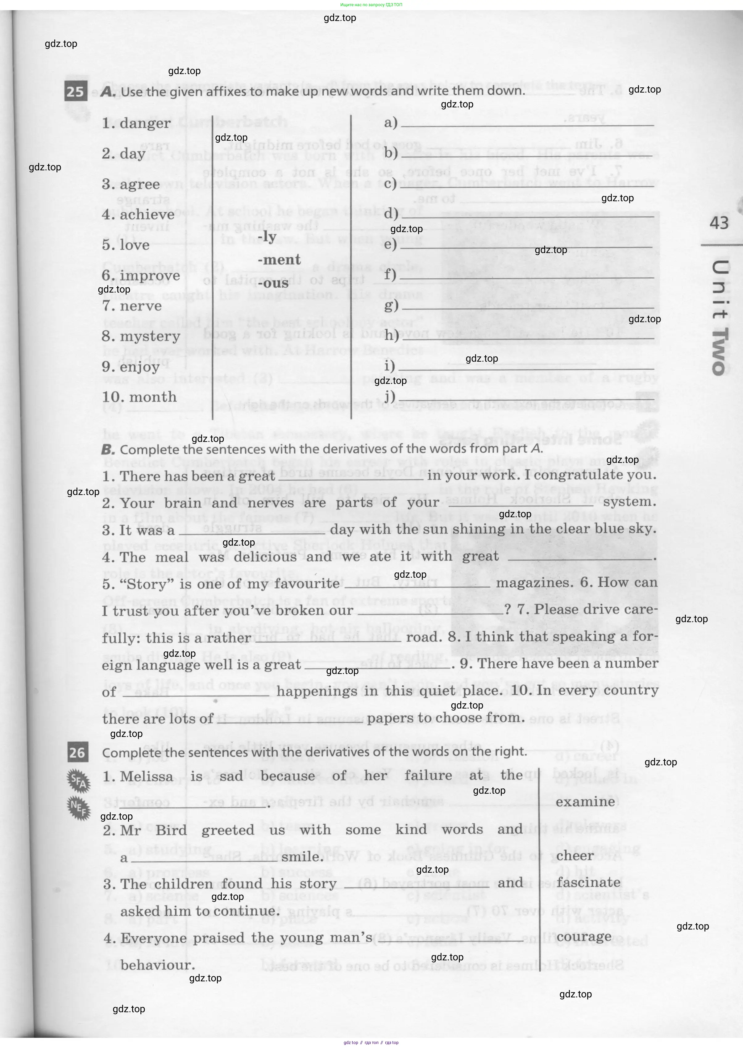 Английский язык (english), 9 класс рабочая тетрадь, авторы: Афанасьева Ольга Васильевна (Afanasyeva Olga), Михеева Ирина Владимировна (Mikheeva Irina), Баранова Ксения Михайловна (Baranova Ksenia), издательство Просвещение, Москва, 2016, белого цвета, страница 43