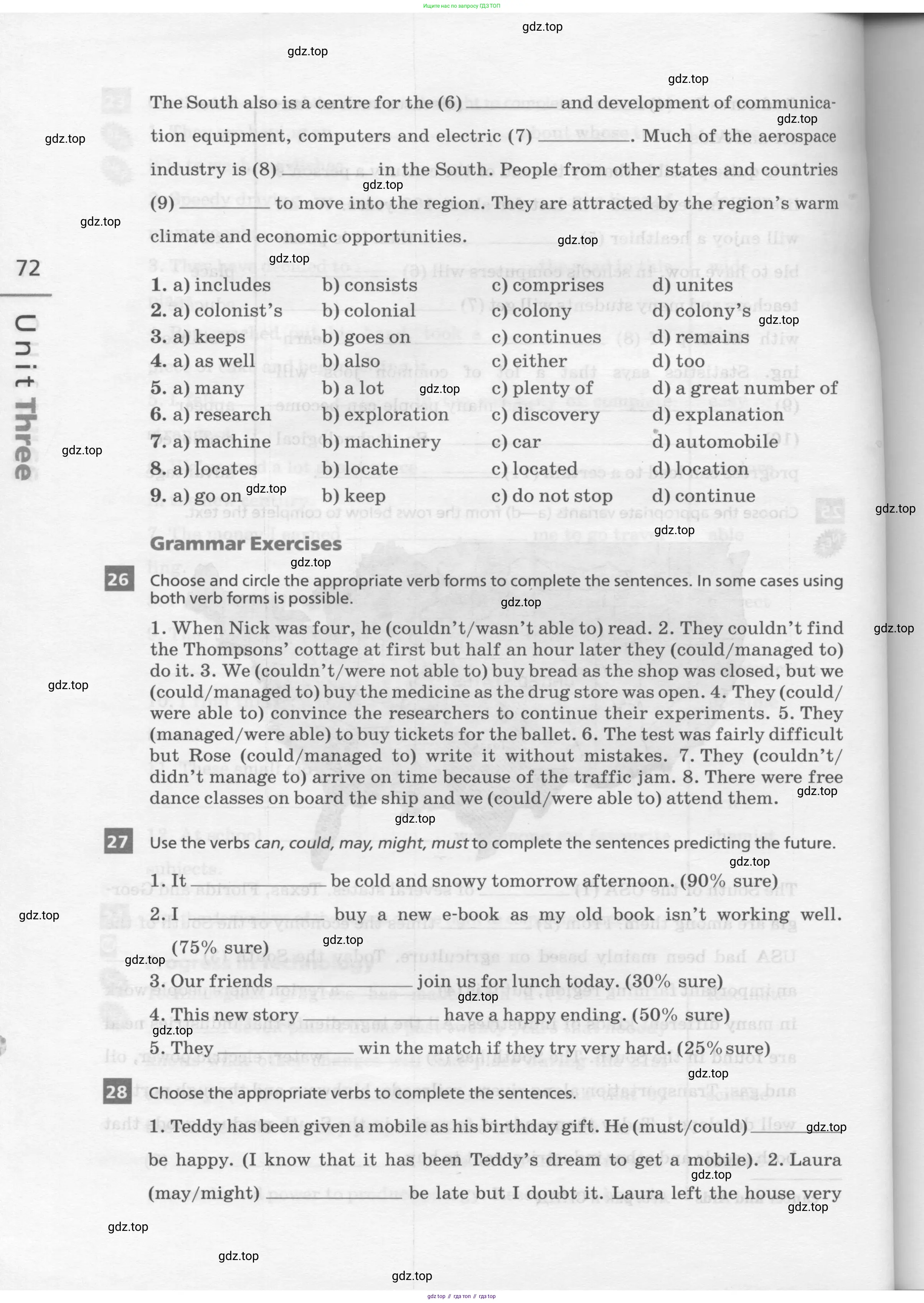 Английский язык (english), 9 класс рабочая тетрадь, авторы: Афанасьева Ольга Васильевна (Afanasyeva Olga), Михеева Ирина Владимировна (Mikheeva Irina), Баранова Ксения Михайловна (Baranova Ksenia), издательство Просвещение, Москва, 2016, белого цвета, страница 72