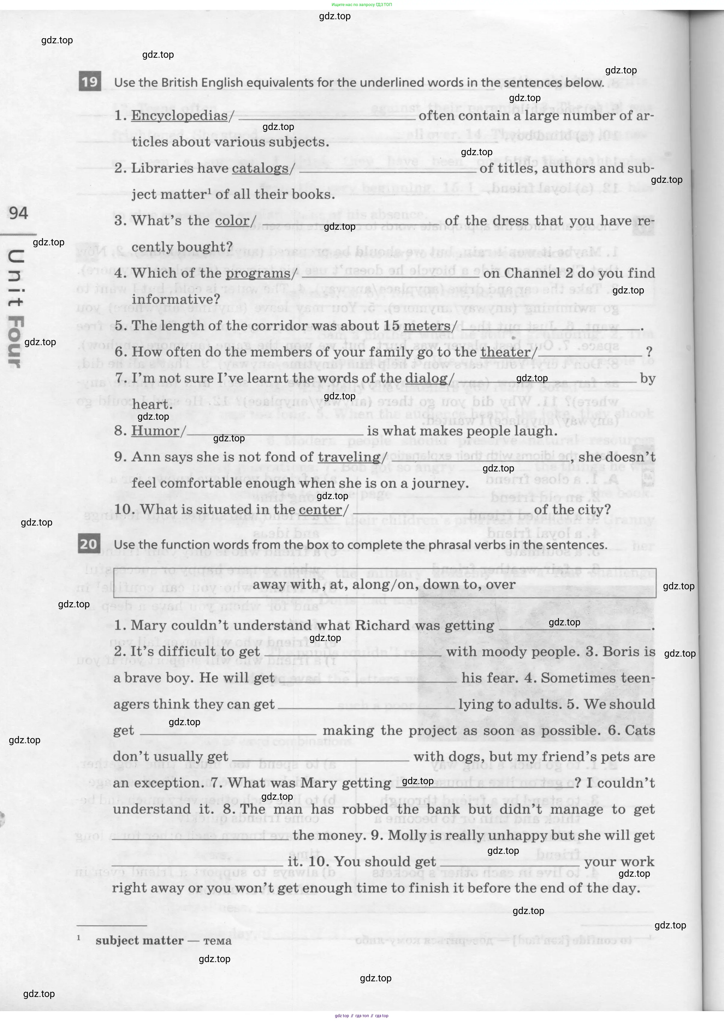 Английский язык (english), 9 класс рабочая тетрадь, авторы: Афанасьева Ольга Васильевна (Afanasyeva Olga), Михеева Ирина Владимировна (Mikheeva Irina), Баранова Ксения Михайловна (Baranova Ksenia), издательство Просвещение, Москва, 2016, белого цвета, страница 94