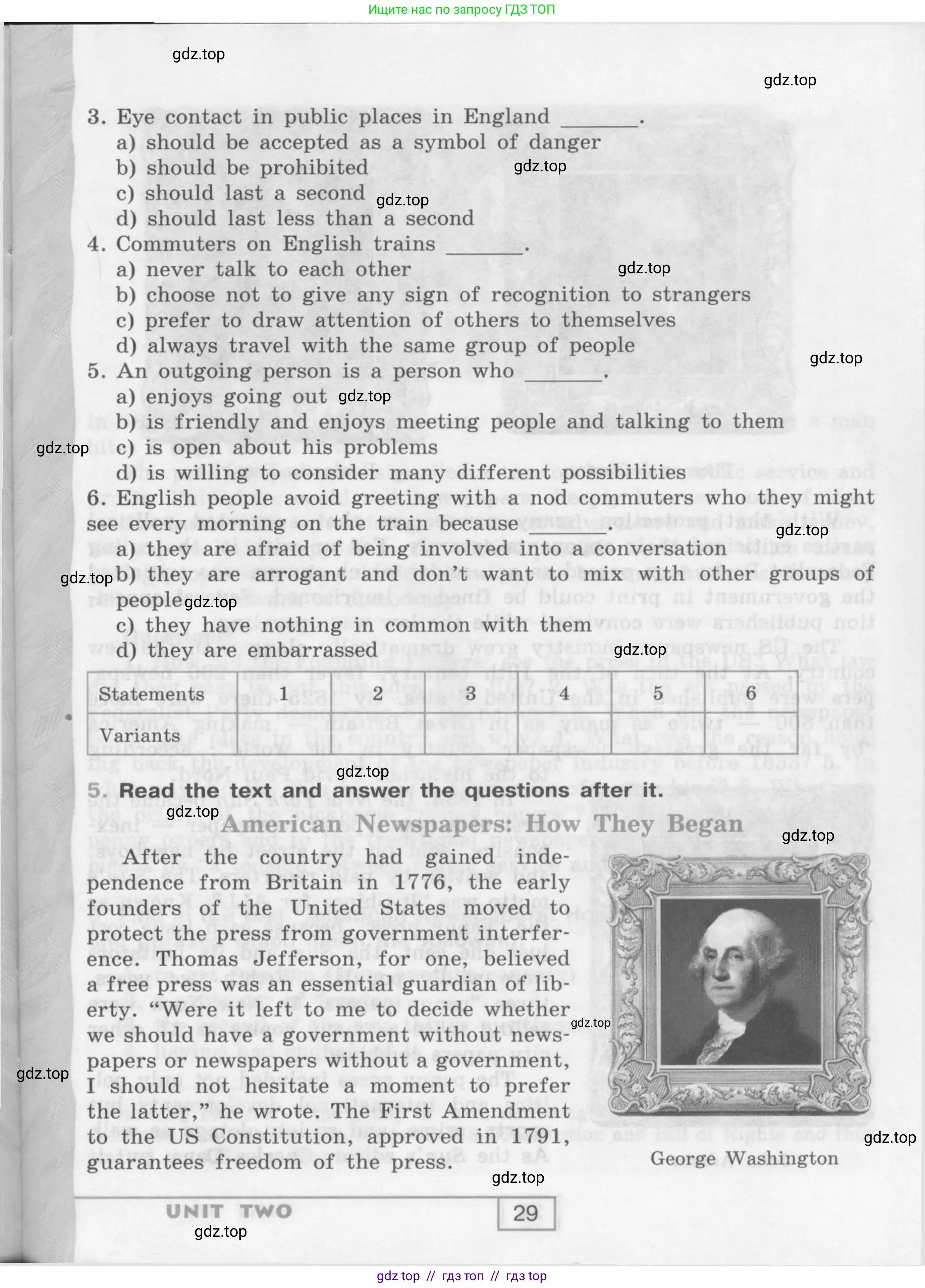 Английский язык (english), 9 класс рабочая тетрадь (activity book), авторы: Афанасьева Ольга Васильевна (Afanasyeva Olga), Михеева Ирина Владимировна (Mikheeva Irina), Баранова Ксения Михайловна (Baranova Ksenia), Петрова Наталья Юрьевна, издательство Просвещение, Москва, 2016, голубого цвета, страница 29