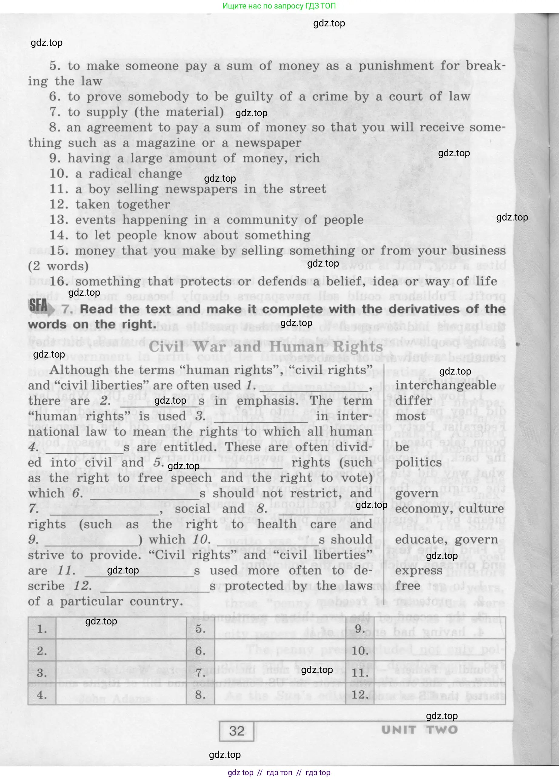 Английский язык (english), 9 класс рабочая тетрадь (activity book), авторы: Афанасьева Ольга Васильевна (Afanasyeva Olga), Михеева Ирина Владимировна (Mikheeva Irina), Баранова Ксения Михайловна (Baranova Ksenia), Петрова Наталья Юрьевна, издательство Просвещение, Москва, 2016, голубого цвета, страница 32