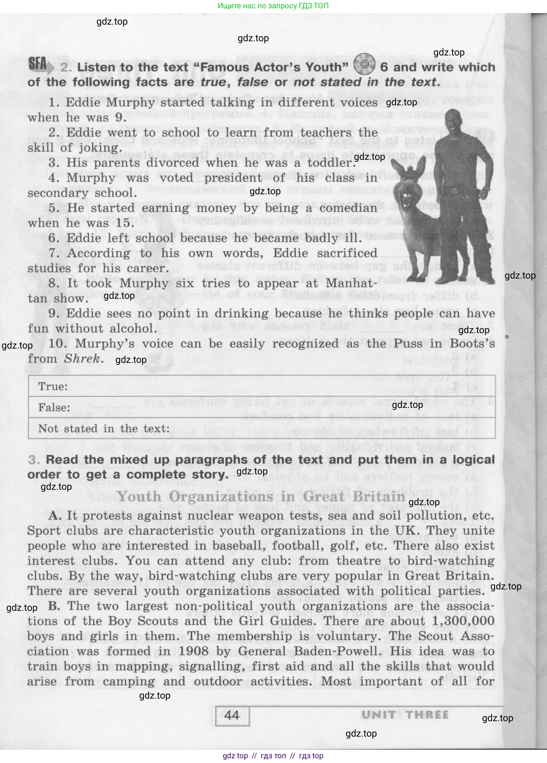 Английский язык (english), 9 класс рабочая тетрадь (activity book), авторы: Афанасьева Ольга Васильевна (Afanasyeva Olga), Михеева Ирина Владимировна (Mikheeva Irina), Баранова Ксения Михайловна (Baranova Ksenia), Петрова Наталья Юрьевна, издательство Просвещение, Москва, 2016, голубого цвета, страница 44