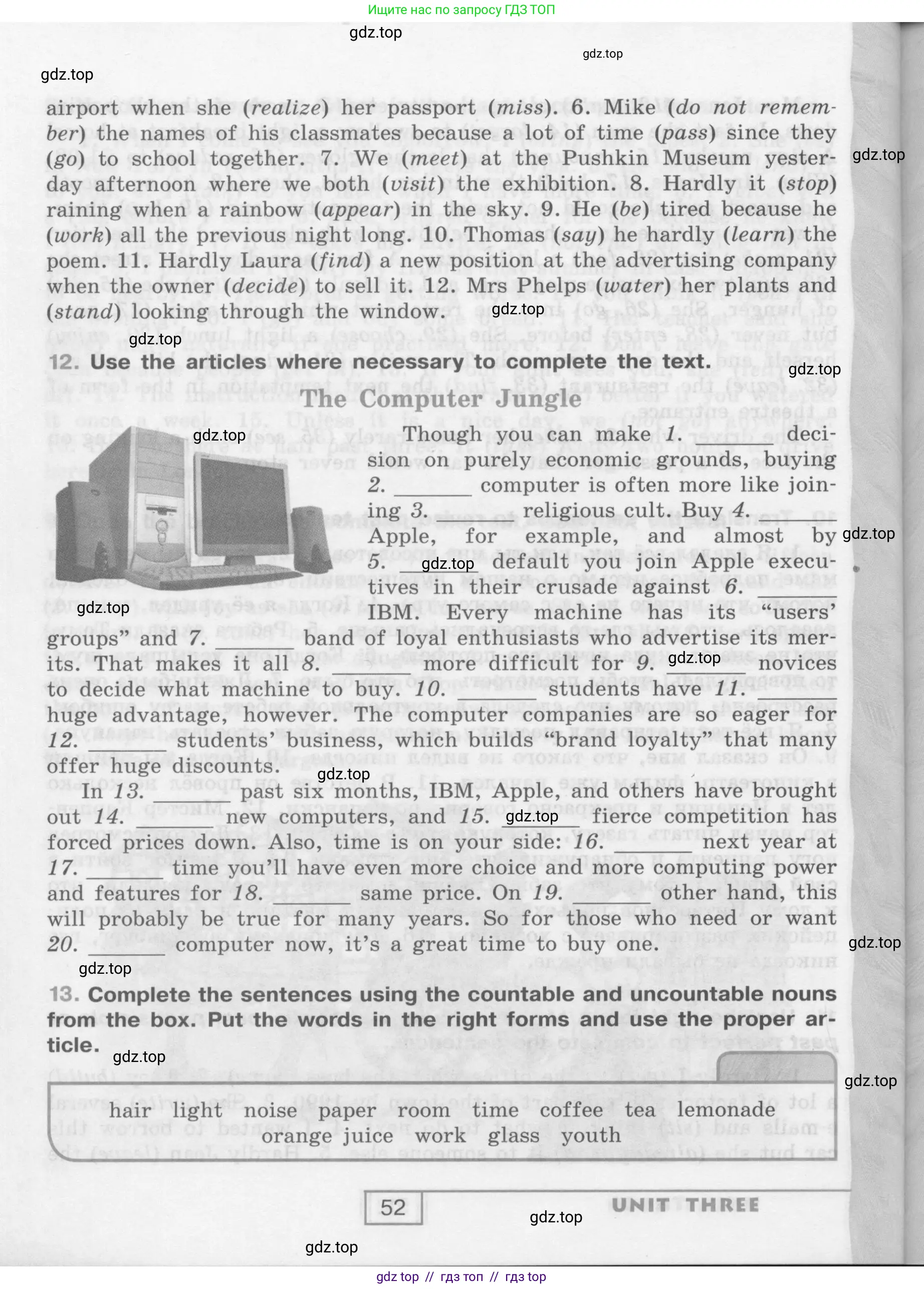 Английский язык (english), 9 класс рабочая тетрадь (activity book), авторы: Афанасьева Ольга Васильевна (Afanasyeva Olga), Михеева Ирина Владимировна (Mikheeva Irina), Баранова Ксения Михайловна (Baranova Ksenia), Петрова Наталья Юрьевна, издательство Просвещение, Москва, 2016, голубого цвета, страница 52