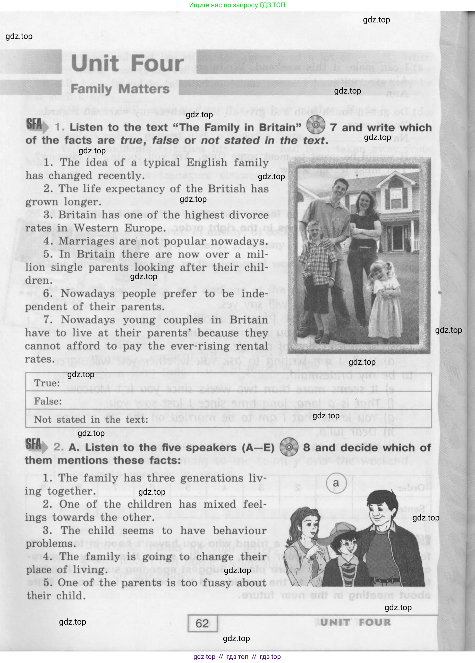 Английский язык (english), 9 класс рабочая тетрадь (activity book), авторы: Афанасьева Ольга Васильевна (Afanasyeva Olga), Михеева Ирина Владимировна (Mikheeva Irina), Баранова Ксения Михайловна (Baranova Ksenia), Петрова Наталья Юрьевна, издательство Просвещение, Москва, 2016, голубого цвета, страница 62