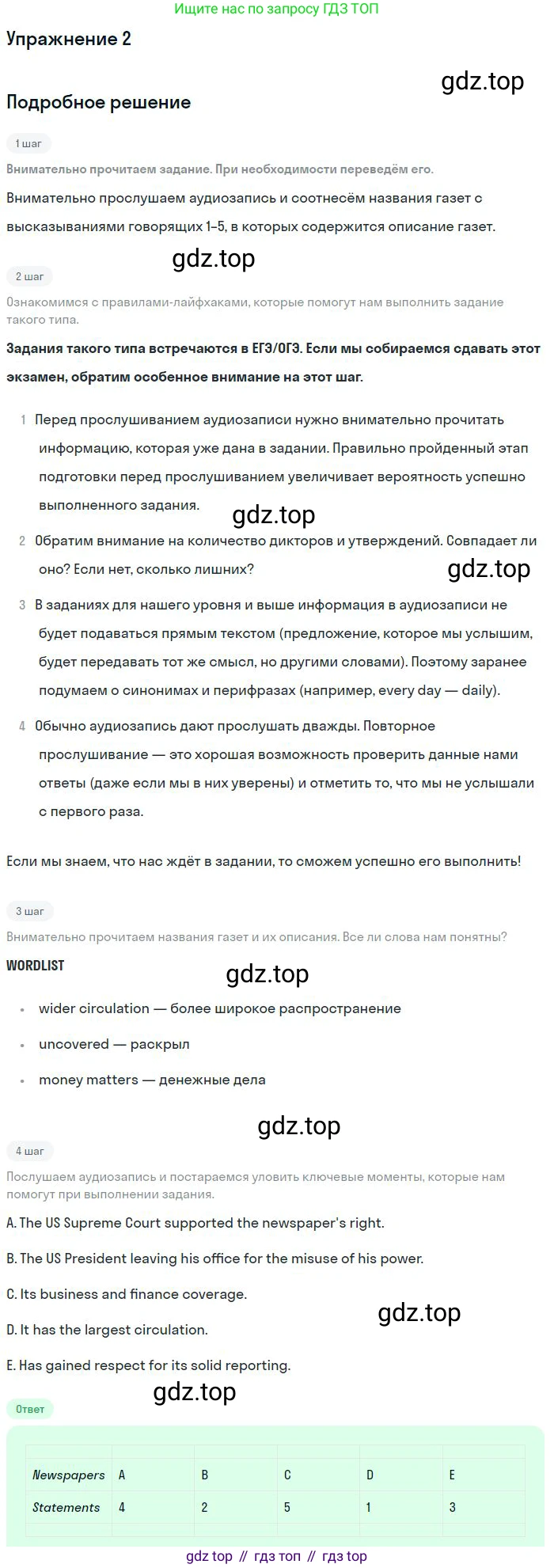 ГДЗ Английский язык (english), 9 класс рабочая тетрадь (activity book), авторы: Афанасьева Ольга Васильевна (Afanasyeva Olga), Михеева Ирина Владимировна (Mikheeva Irina), Баранова Ксения Михайловна (Baranova Ksenia), Петрова Наталья Юрьевна, издательство Просвещение, Москва, 2016, голубого цвета, страница 25, номер 2, Решение