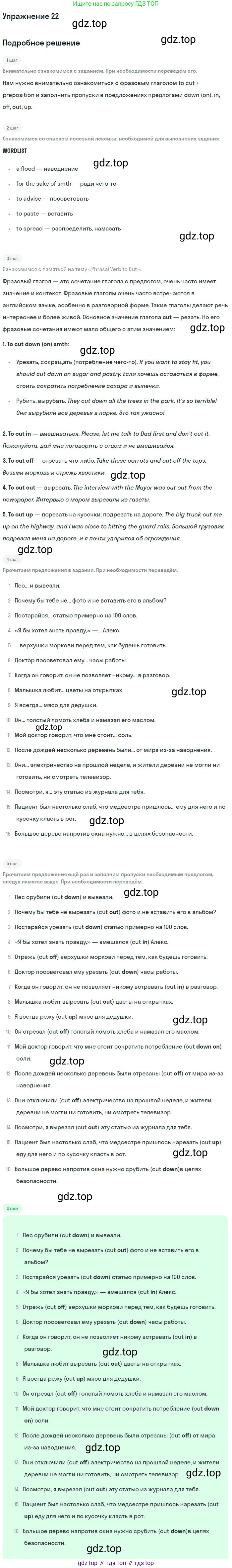 ГДЗ Английский язык (english), 9 класс Учебник (Student's book), авторы: Афанасьева Ольга Васильевна (Afanasyeva Olga), Михеева Ирина Владимировна (Mikheeva Irina), издательство Просвещение, Москва, 2014, голубого цвета, страница 85, номер 22, Решение