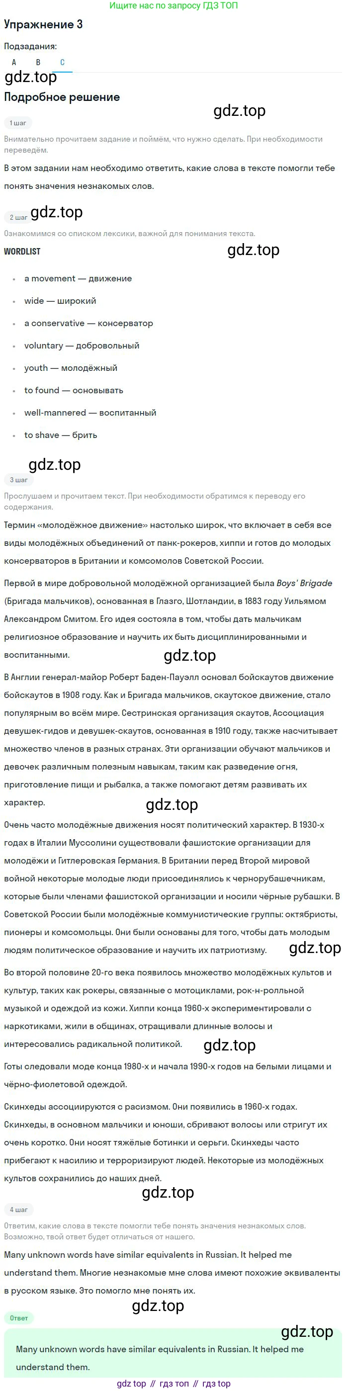ГДЗ Английский язык (english), 9 класс Учебник, авторы: Афанасьева Ольга Васильевна (Afanasyeva Olga), Михеева Ирина Владимировна (Mikheeva Irina), Баранова Ксения Михайловна (Baranova Ksenia), издательство Просвещение, Москва, 2022, белого цвета, Часть 2, страница 96, номер 3, Решение 2 (продолжение 3)