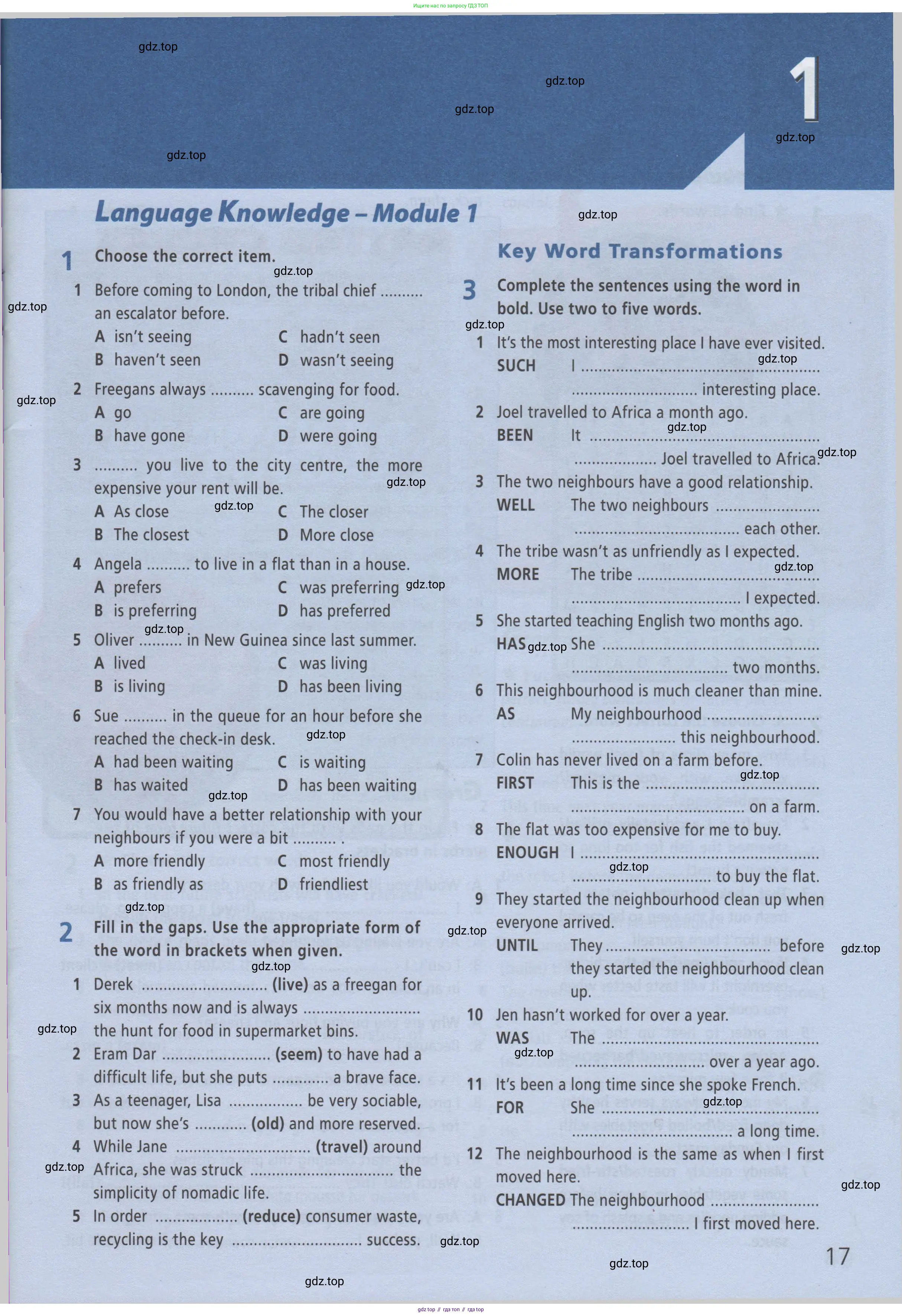 Английский язык (english), 9 класс Рабочая тетрадь (workbook), авторы: Баранова Ксения Михайловна (Baranova Ksenia), Дули Дженни (Dooley Jenny), Копылова Виктория Викторовна (Kopylova Victoria), Мильруд Радислав Петрович (Millrood Radislav), Эванс Вирджиния (Evans Virginia), издательство Просвещение, Москва, 2024, белого цвета, страница 17