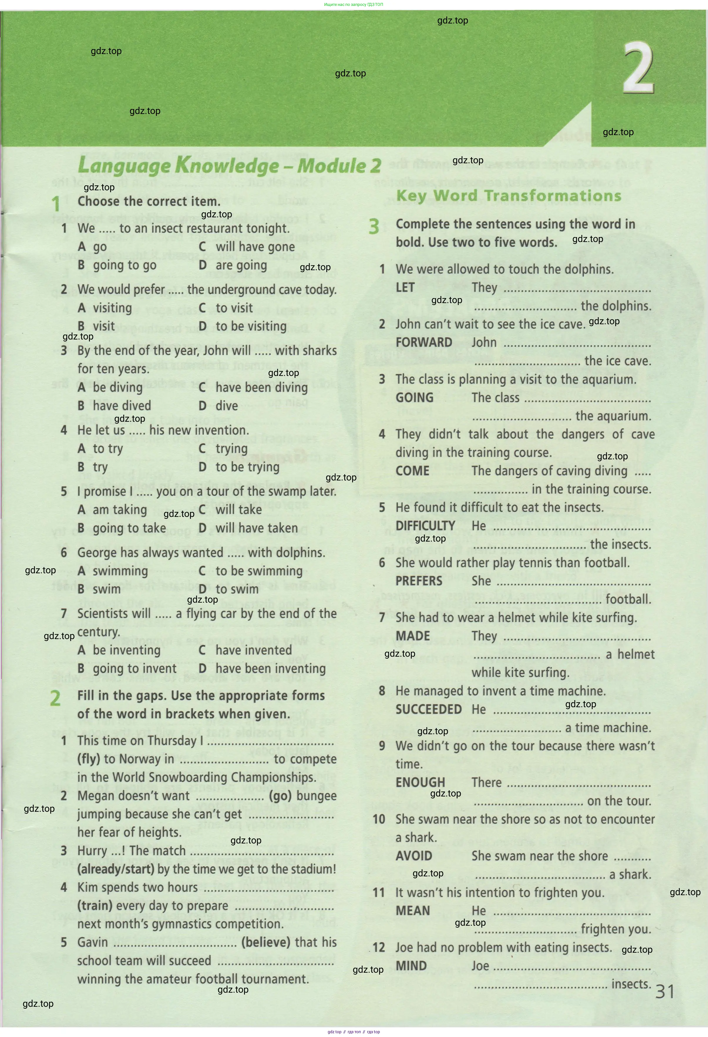 Английский язык (english), 9 класс Рабочая тетрадь (workbook), авторы: Баранова Ксения Михайловна (Baranova Ksenia), Дули Дженни (Dooley Jenny), Копылова Виктория Викторовна (Kopylova Victoria), Мильруд Радислав Петрович (Millrood Radislav), Эванс Вирджиния (Evans Virginia), издательство Просвещение, Москва, 2024, белого цвета, страница 31