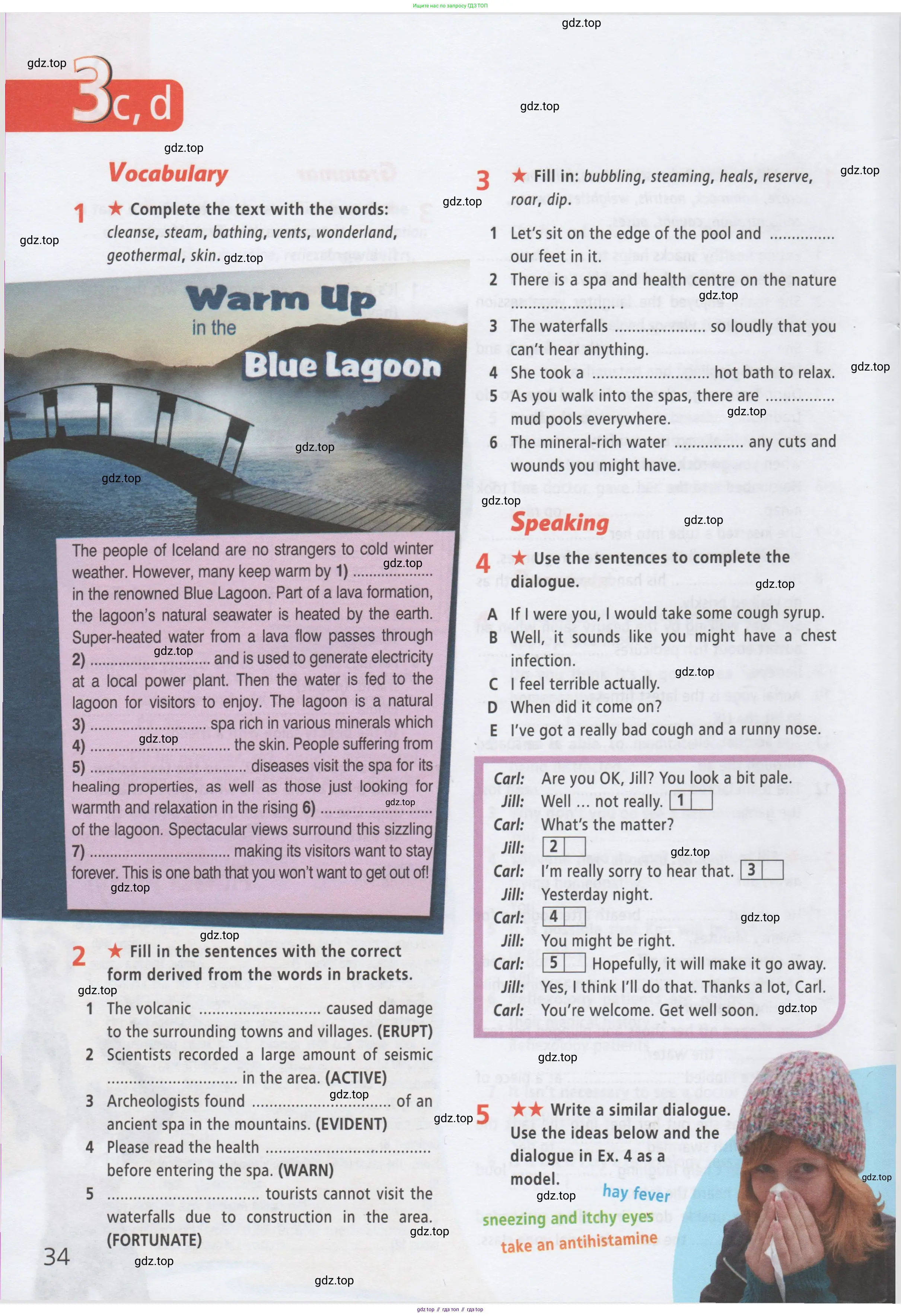 Английский язык (english), 9 класс Рабочая тетрадь (workbook), авторы: Баранова Ксения Михайловна (Baranova Ksenia), Дули Дженни (Dooley Jenny), Копылова Виктория Викторовна (Kopylova Victoria), Мильруд Радислав Петрович (Millrood Radislav), Эванс Вирджиния (Evans Virginia), издательство Просвещение, Москва, 2024, белого цвета, страница 34