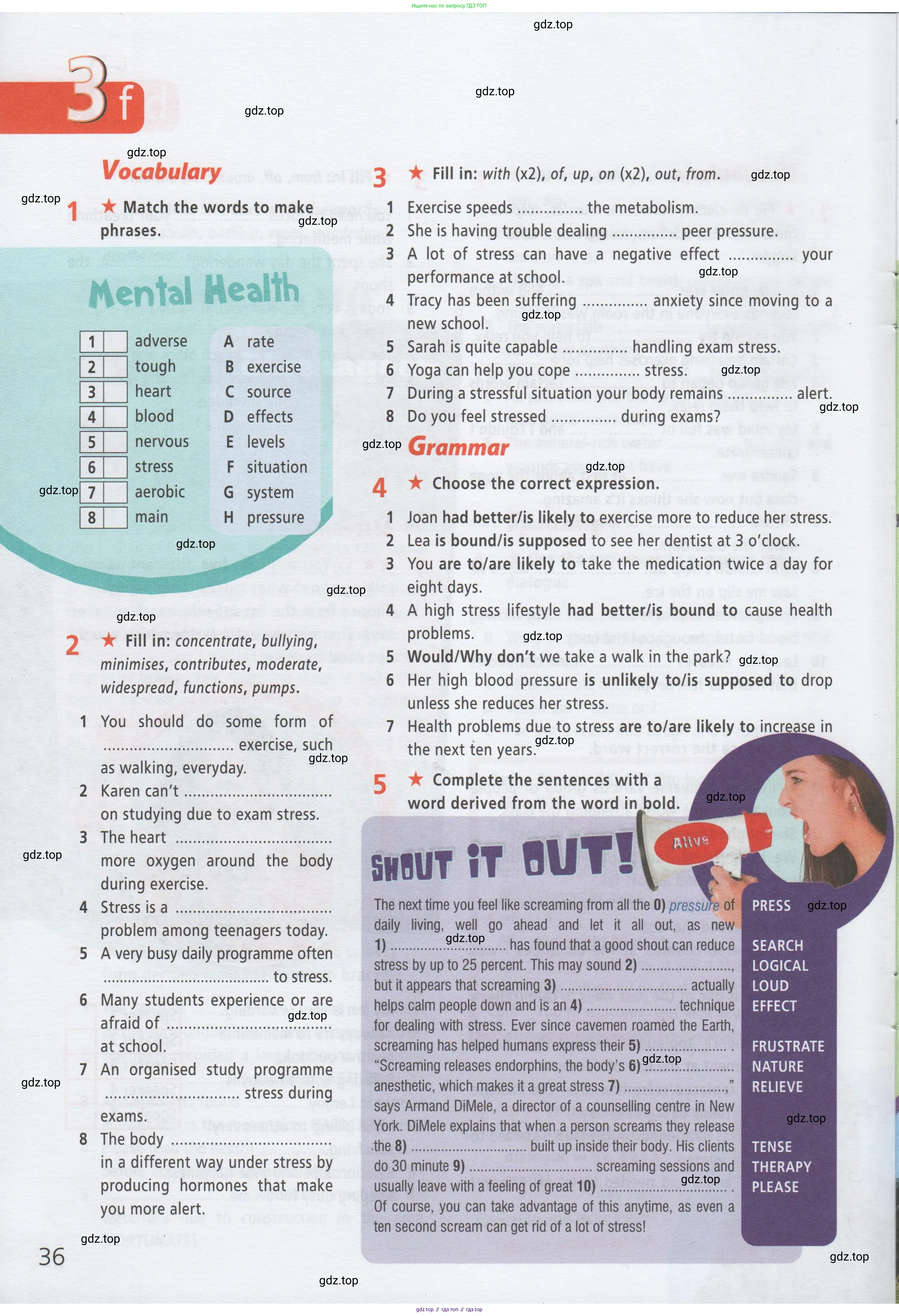 Английский язык (english), 9 класс Рабочая тетрадь (workbook), авторы: Баранова Ксения Михайловна (Baranova Ksenia), Дули Дженни (Dooley Jenny), Копылова Виктория Викторовна (Kopylova Victoria), Мильруд Радислав Петрович (Millrood Radislav), Эванс Вирджиния (Evans Virginia), издательство Просвещение, Москва, 2024, белого цвета, страница 36