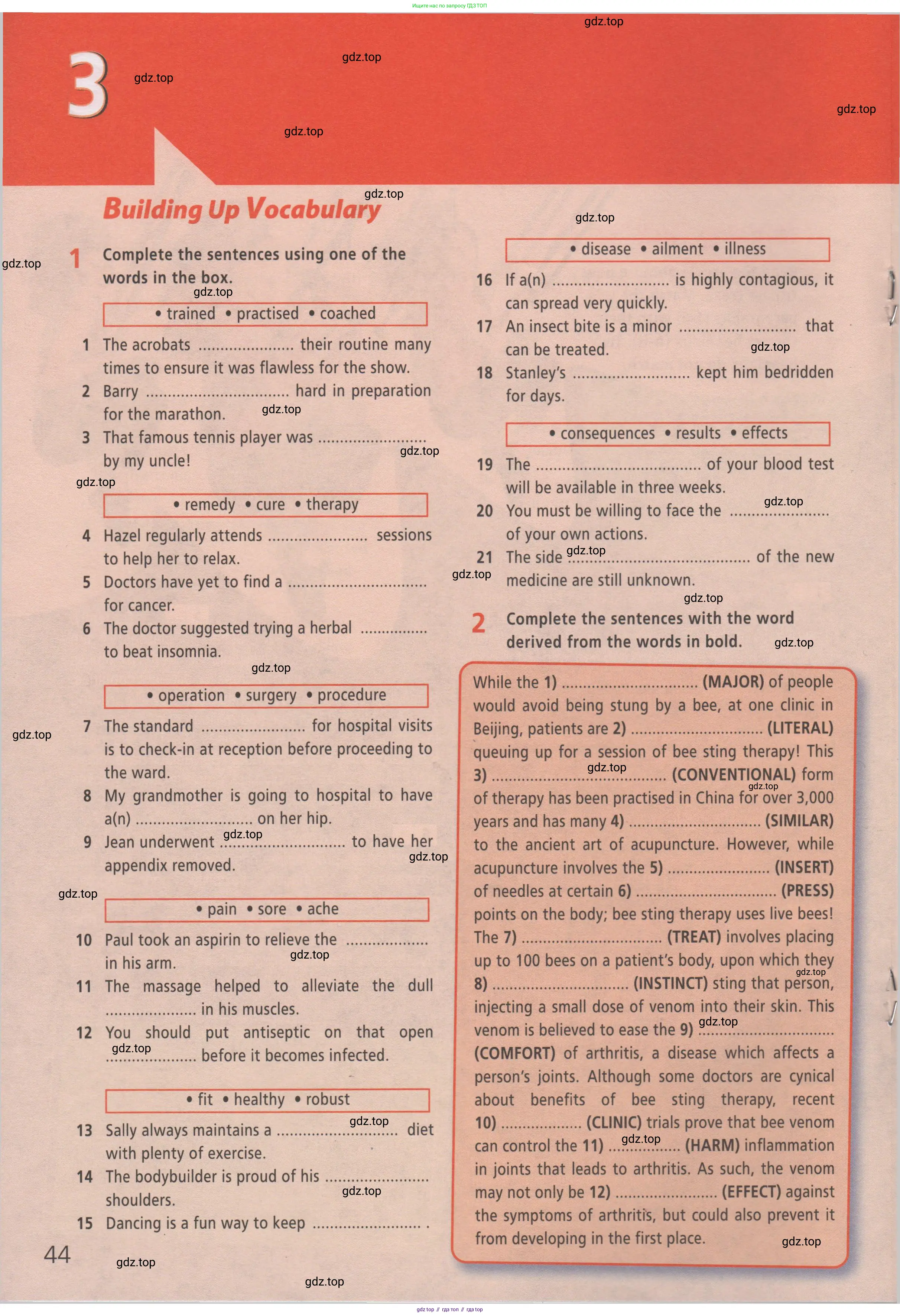 Английский язык (english), 9 класс Рабочая тетрадь (workbook), авторы: Баранова Ксения Михайловна (Baranova Ksenia), Дули Дженни (Dooley Jenny), Копылова Виктория Викторовна (Kopylova Victoria), Мильруд Радислав Петрович (Millrood Radislav), Эванс Вирджиния (Evans Virginia), издательство Просвещение, Москва, 2024, белого цвета, страница 44