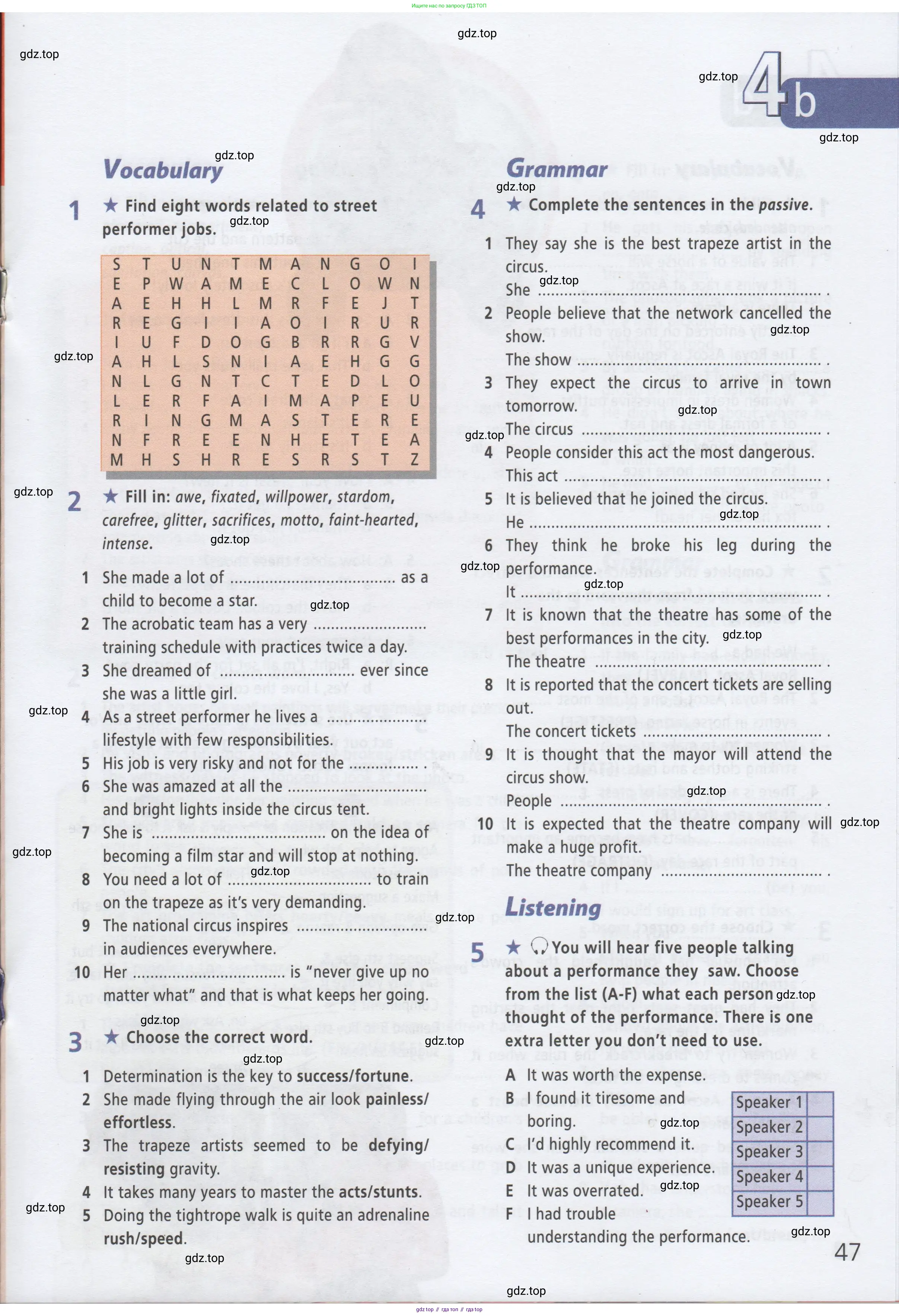Английский язык (english), 9 класс Рабочая тетрадь (workbook), авторы: Баранова Ксения Михайловна (Baranova Ksenia), Дули Дженни (Dooley Jenny), Копылова Виктория Викторовна (Kopylova Victoria), Мильруд Радислав Петрович (Millrood Radislav), Эванс Вирджиния (Evans Virginia), издательство Просвещение, Москва, 2024, белого цвета, страница 47