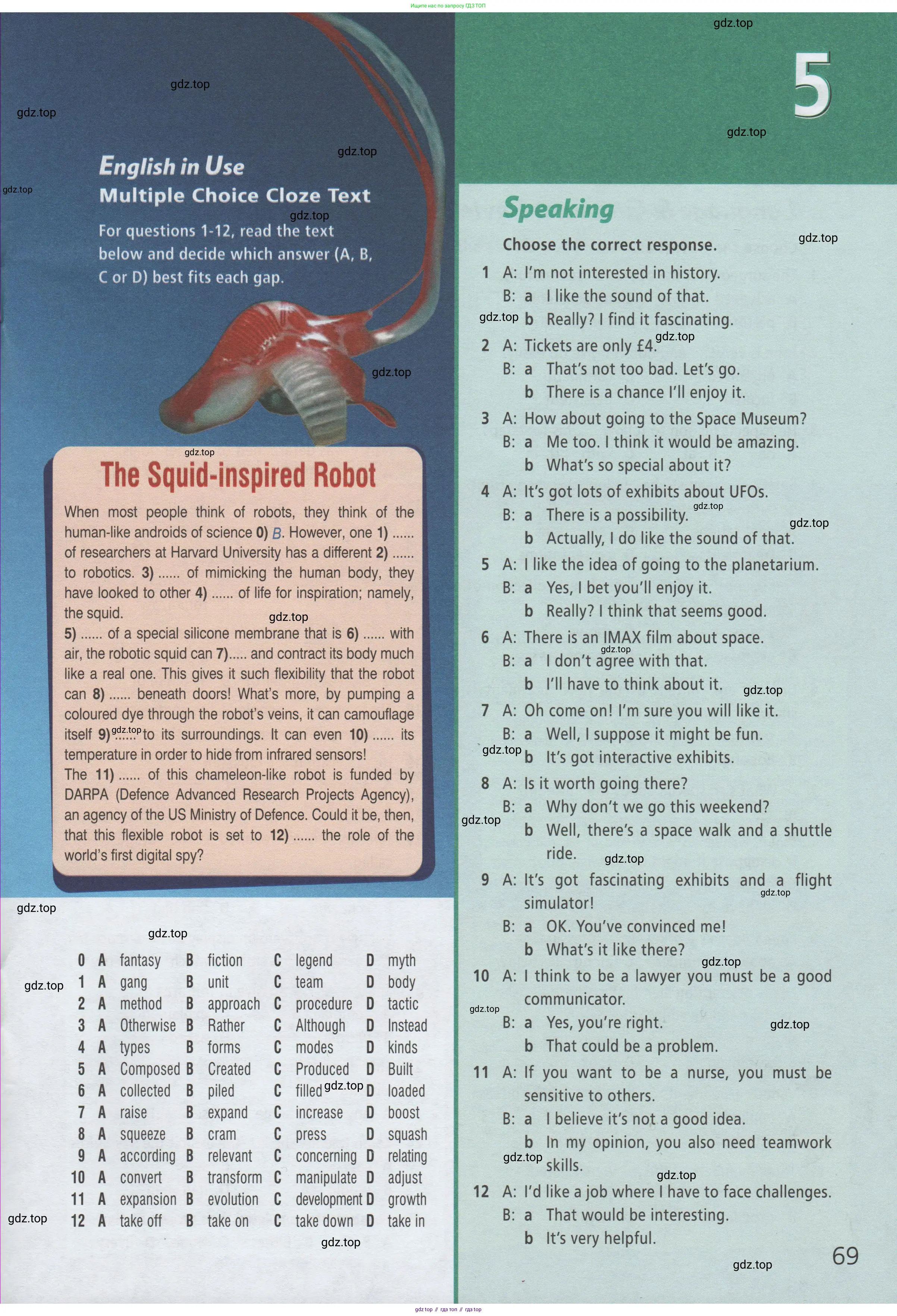 Английский язык (english), 9 класс Рабочая тетрадь (workbook), авторы: Баранова Ксения Михайловна (Baranova Ksenia), Дули Дженни (Dooley Jenny), Копылова Виктория Викторовна (Kopylova Victoria), Мильруд Радислав Петрович (Millrood Radislav), Эванс Вирджиния (Evans Virginia), издательство Просвещение, Москва, 2024, белого цвета, страница 69