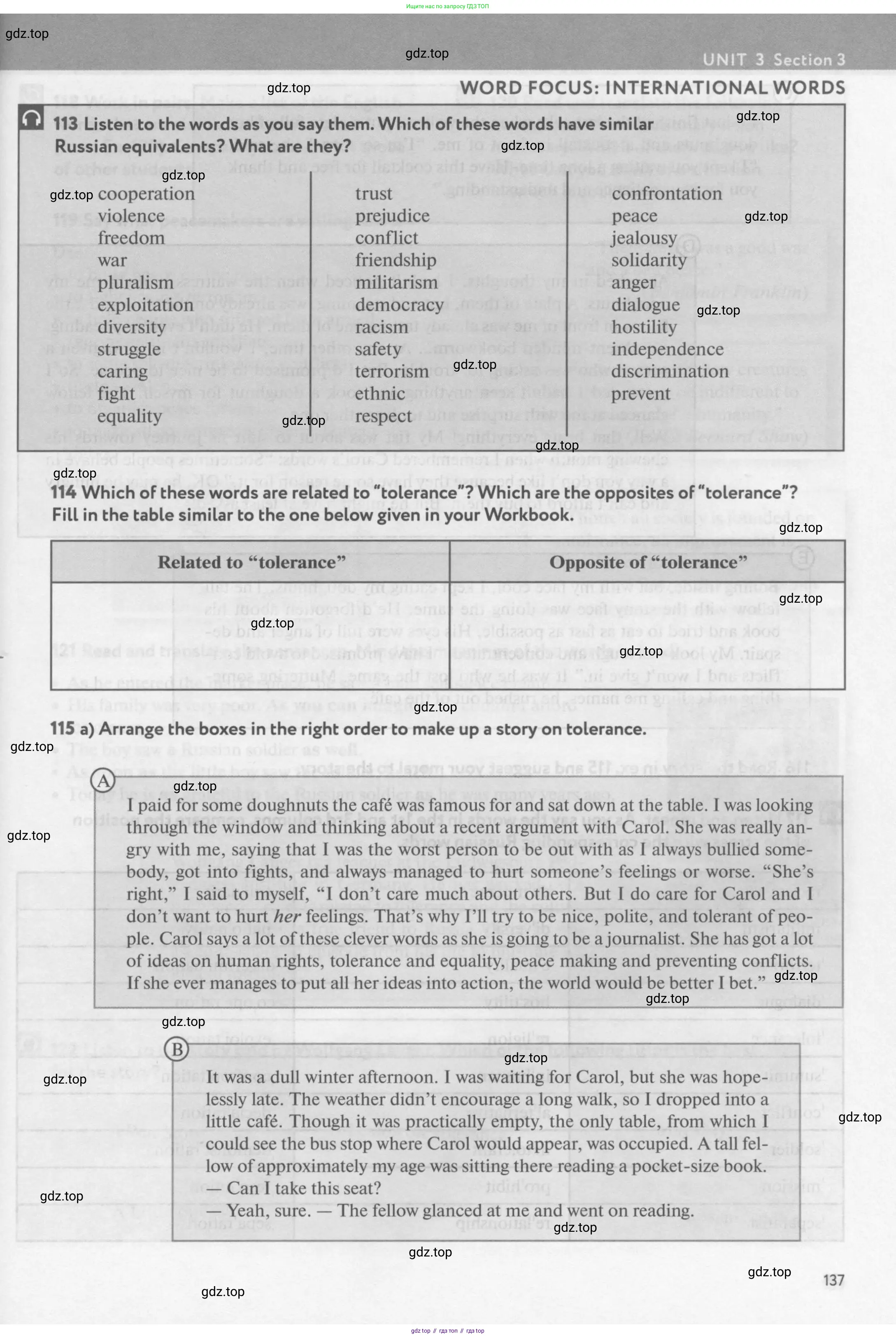 Английский язык (english), 9 класс Учебник (Student's book), авторы: Биболетова Мерем Забатовна, Бабушис Елена Евгеньевна, Кларк Ольга Игоревна, Морозова Алевтина Николаевна, издательство Просвещение, Москва, 2016, бирюзового цвета, страница 137
