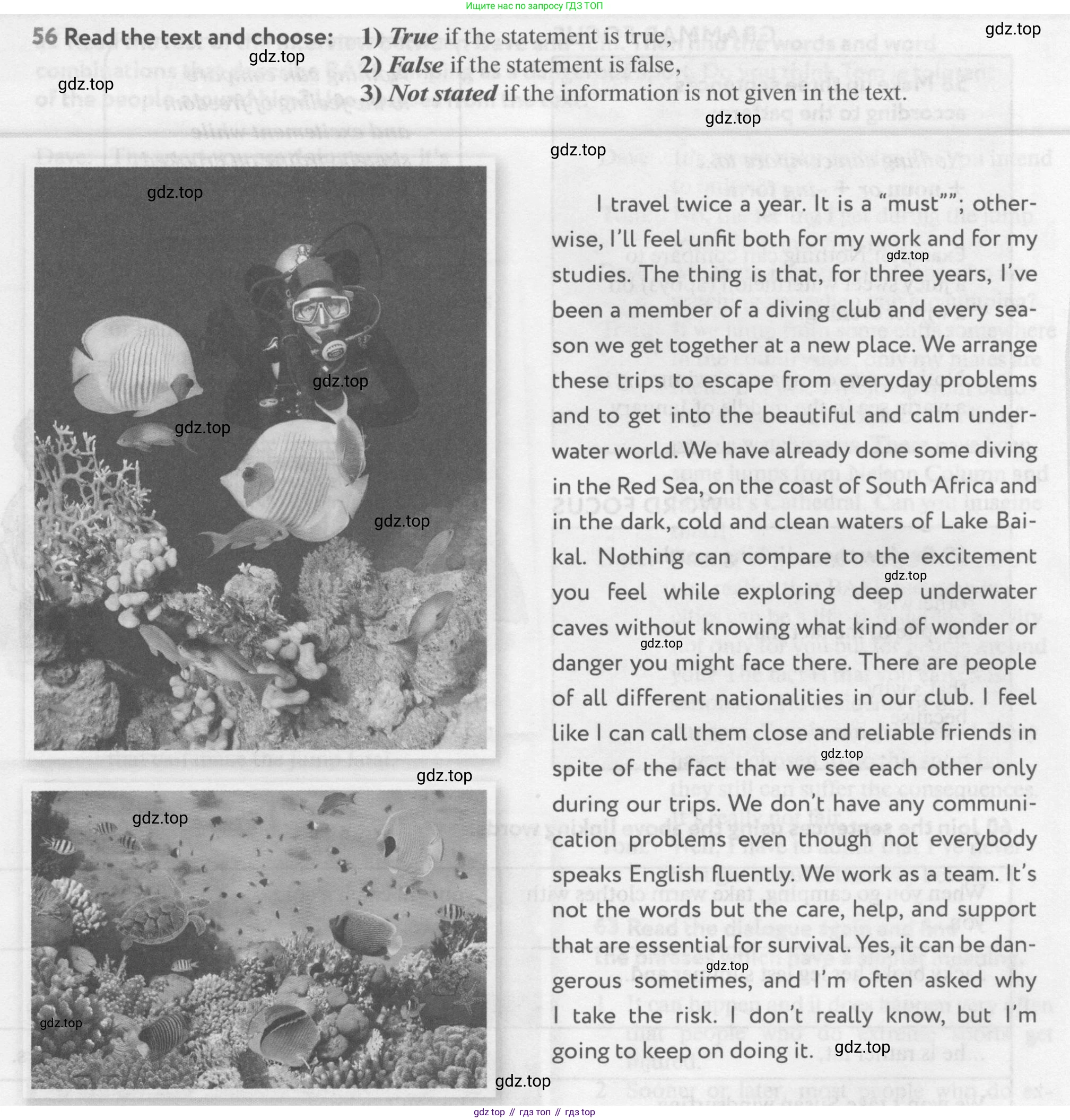 Английский язык (english), 9 класс Учебник (Student's book), авторы: Биболетова Мерем Забатовна, Бабушис Елена Евгеньевна, Кларк Ольга Игоревна, Морозова Алевтина Николаевна, издательство Просвещение, Москва, 2016, бирюзового цвета, страница 167, номер 56, Условие