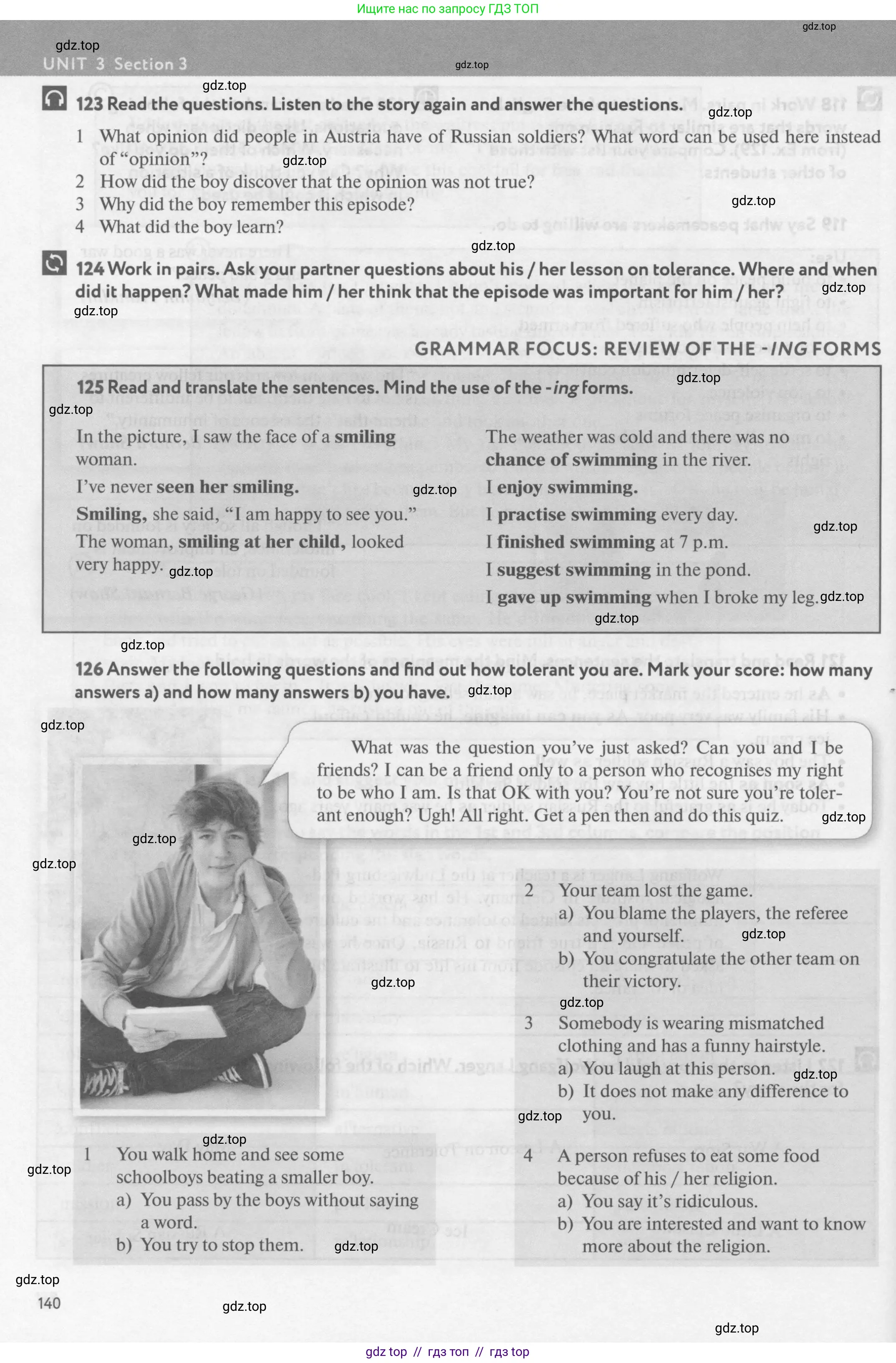Английский язык (english), 9 класс Учебник (Student's book), авторы: Биболетова Мерем Забатовна, Бабушис Елена Евгеньевна, Кларк Ольга Игоревна, Морозова Алевтина Николаевна, издательство Просвещение, Москва, 2016, бирюзового цвета, страница 140