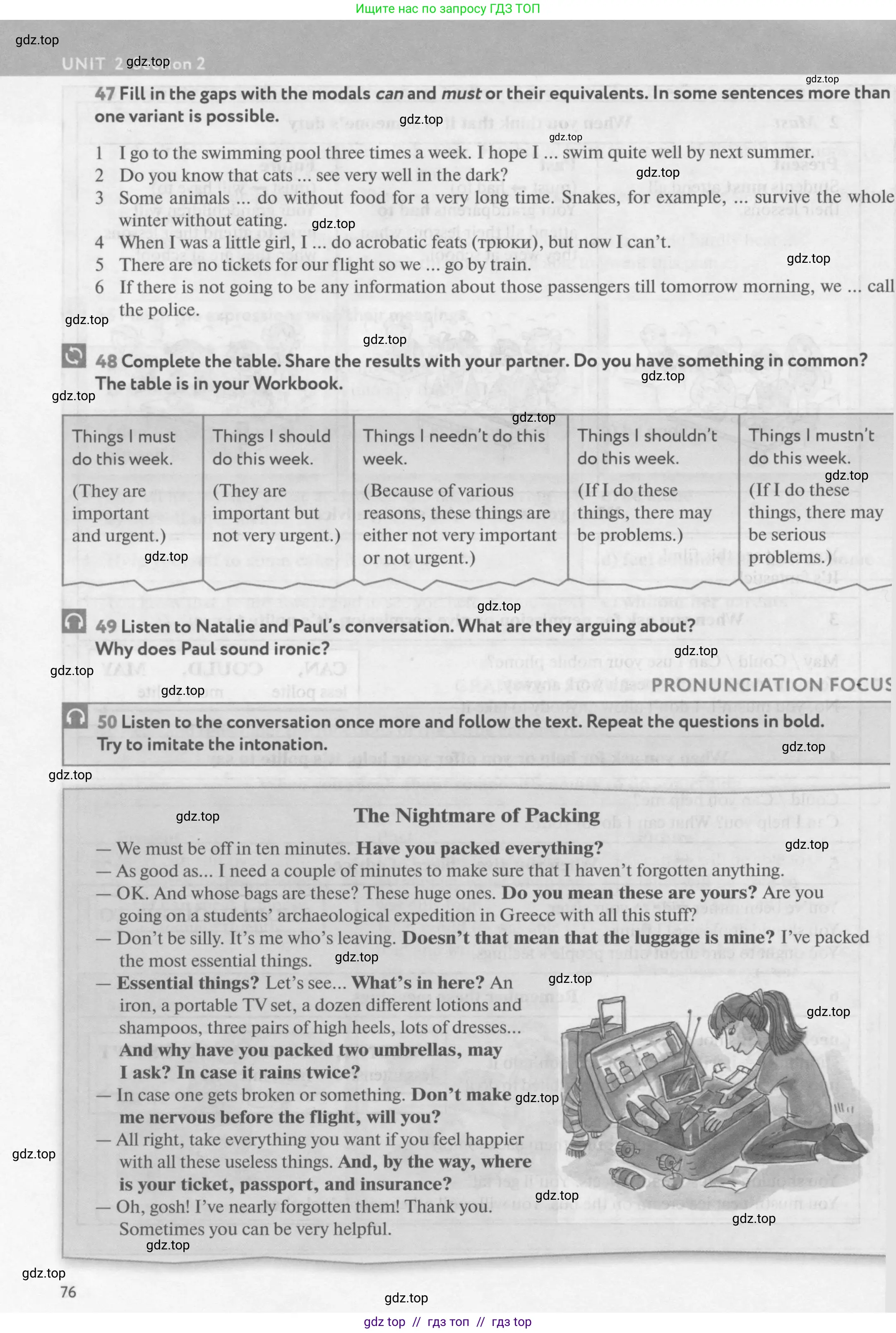 Английский язык (english), 9 класс Учебник (Student's book), авторы: Биболетова Мерем Забатовна, Бабушис Елена Евгеньевна, Кларк Ольга Игоревна, Морозова Алевтина Николаевна, издательство Просвещение, Москва, 2016, бирюзового цвета, страница 76