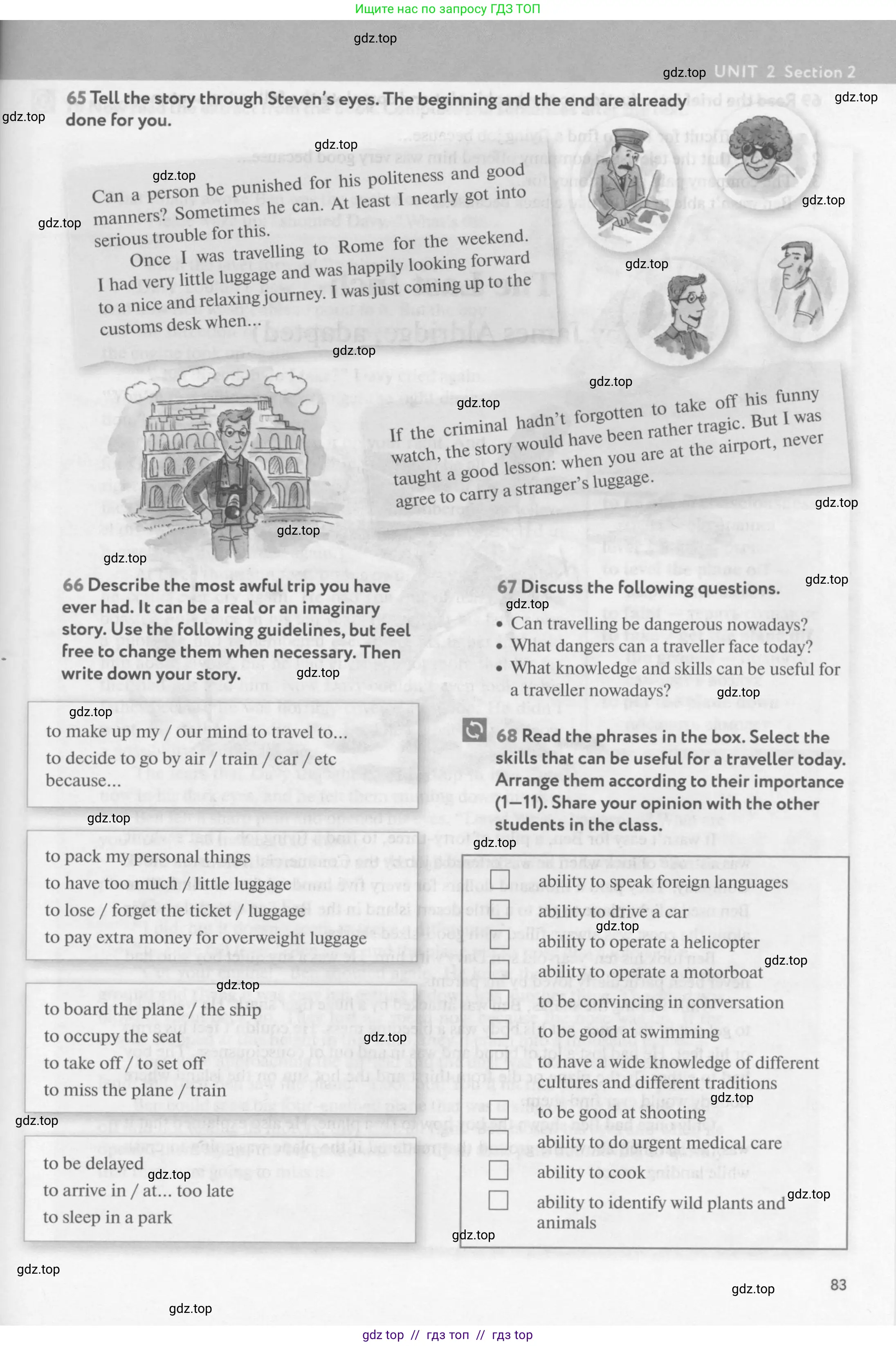 Английский язык (english), 9 класс Учебник (Student's book), авторы: Биболетова Мерем Забатовна, Бабушис Елена Евгеньевна, Кларк Ольга Игоревна, Морозова Алевтина Николаевна, издательство Просвещение, Москва, 2016, бирюзового цвета, страница 83