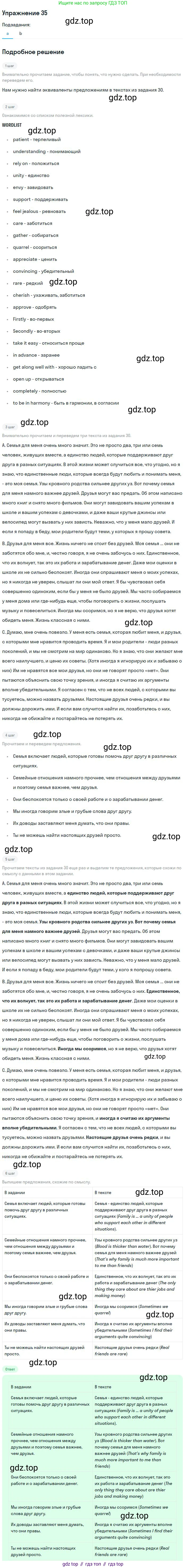 Английский язык (english), 9 класс Учебник (Student's book), авторы: Биболетова Мерем Забатовна, Бабушис Елена Евгеньевна, Кларк Ольга Игоревна, Морозова Алевтина Николаевна, издательство Просвещение, Москва, 2016, бирюзового цвета, страница 23, номер 35, Решение