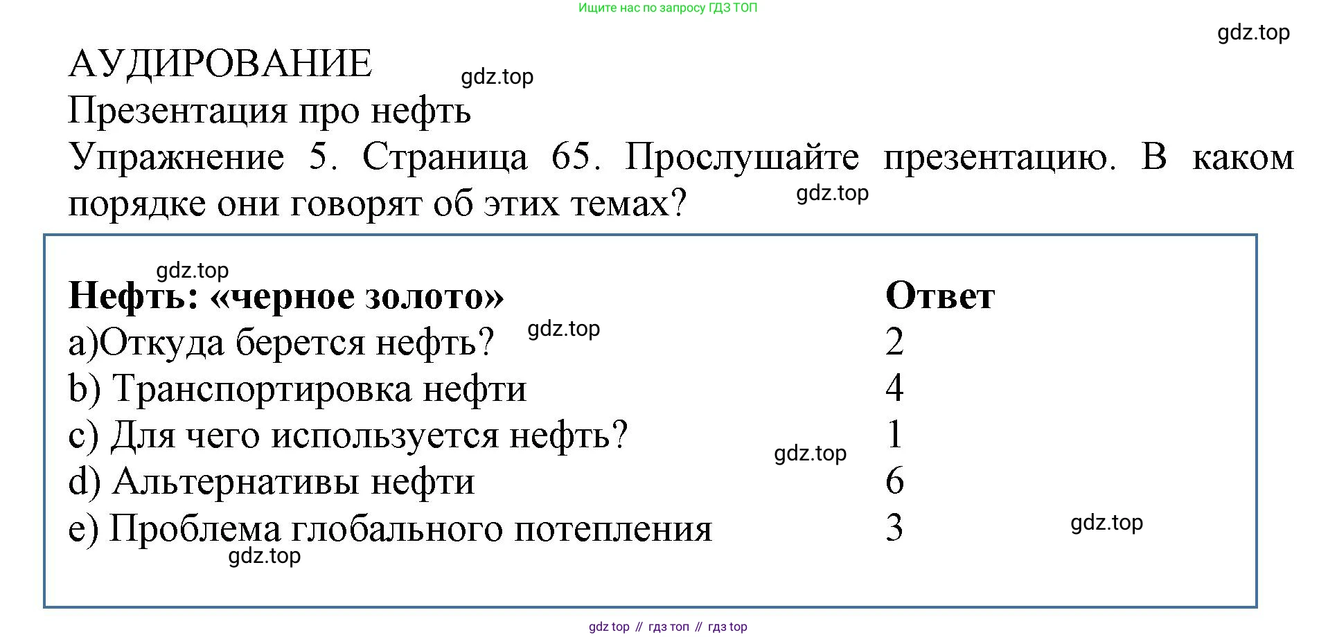 ГДЗ Английский язык (english), 9 класс Учебник (Student's book), авторы: Комарова Юлия Александровна, Ларионова Ирина Владимировна, издательство Русское слово, Москва, 2022, страница 65, номер 5, Решение 2