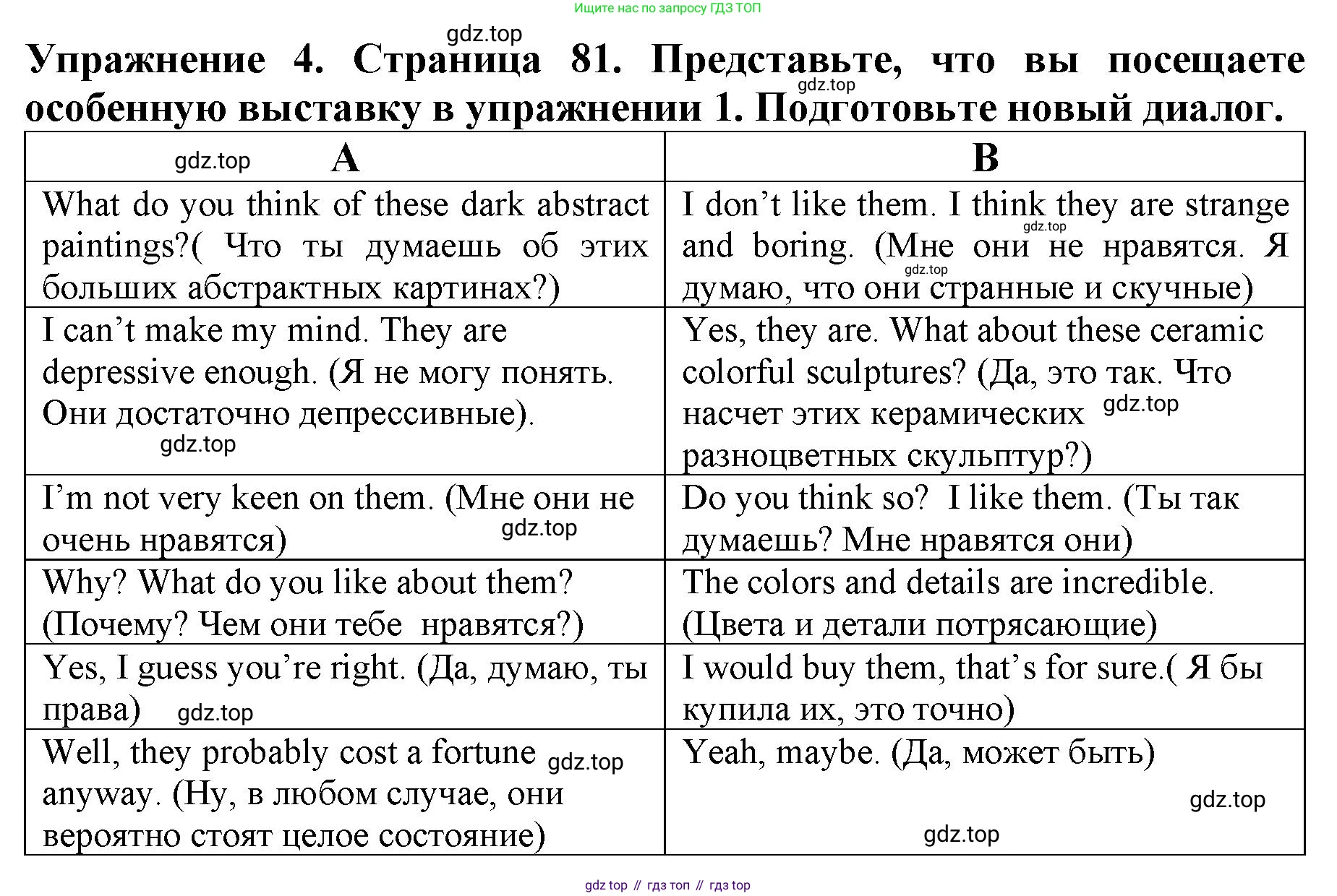 ГДЗ Английский язык (english), 9 класс Учебник (Student's book), авторы: Комарова Юлия Александровна, Ларионова Ирина Владимировна, издательство Русское слово, Москва, 2022, страница 81, номер 4, Решение 2