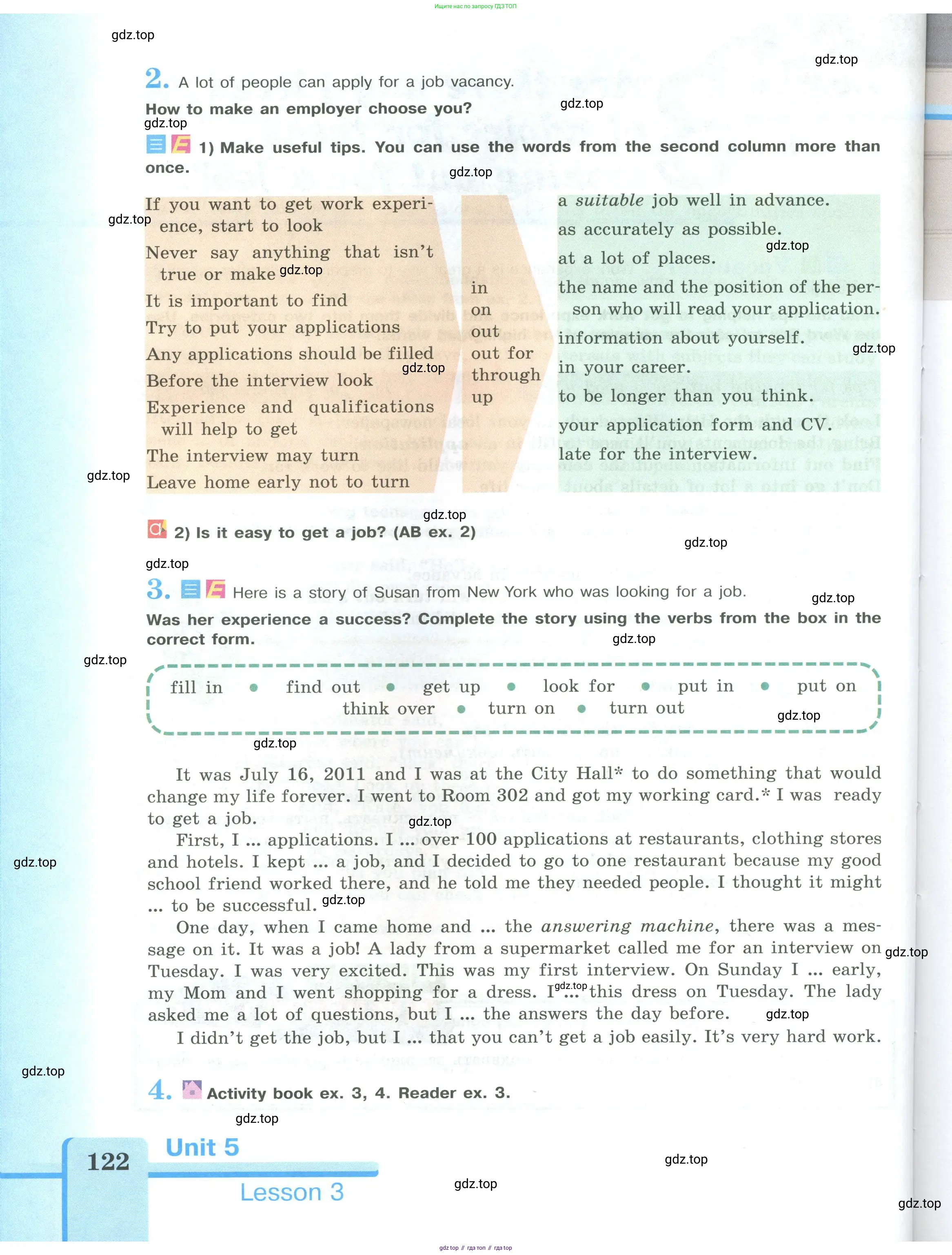 Английский язык (english), 9 класс Учебник (Student's book), авторы: Кузовлев Владимир Петрович (Kuzovlev Vladimir), Лапа Наталья Михайловна, Перегудова Эльвира Шакировна, Дуванова Ольга Викторовна, Стрельникова Ольга Викторовна (Strelnikova Olga), Кузнецова Елена Вячеславовна, Костина Ирина Павловна, Кобец Юлия Николаевна, издательство Просвещение, Москва, 2019, салатового цвета, страница 122