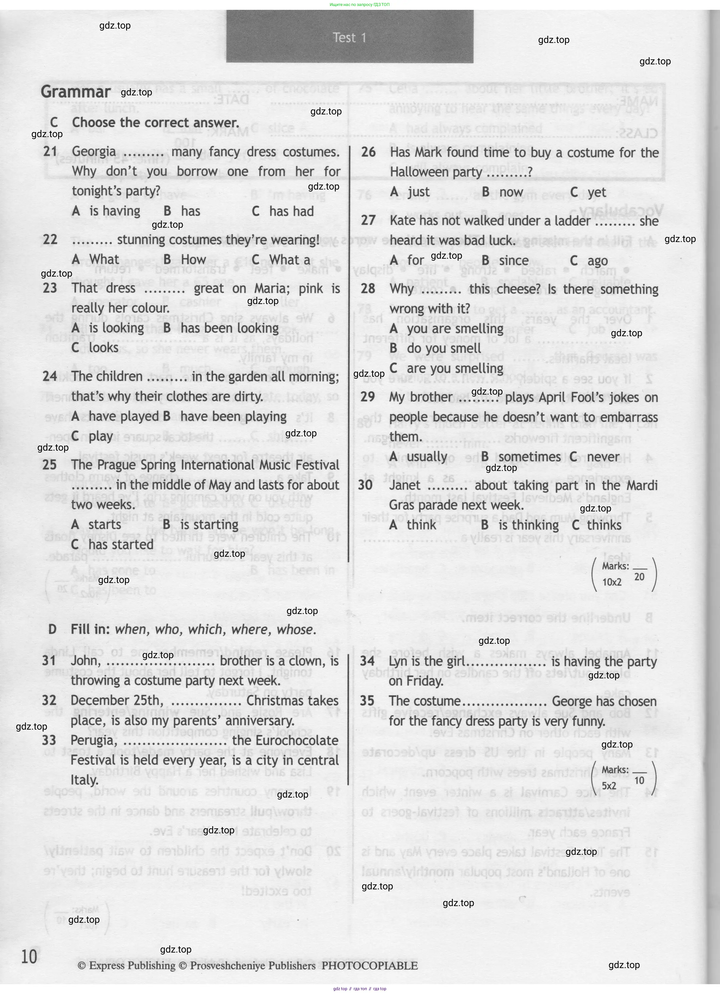 Английский язык (english), 9 класс контрольные задания (test booklet), авторы: Ваулина Юлия Евгеньевна (Vaulina Julia), Дули Дженни (Dooley Jenny), Подоляко Ольга Евгеньевна (Podolyako Olga), Эванс Вирджиния (Evans Virginia), издательство Просвещение, Москва, 2023, страница 10
