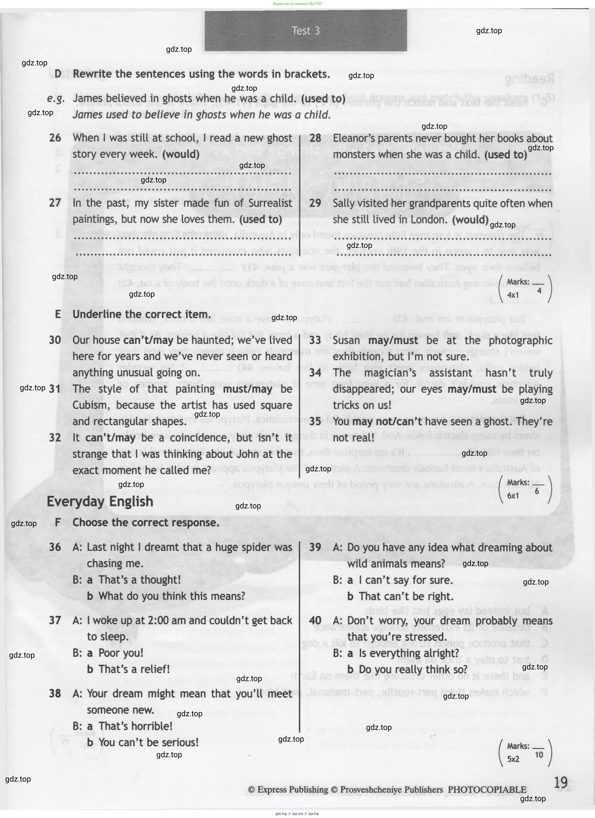 Английский язык (english), 9 класс контрольные задания (test booklet), авторы: Ваулина Юлия Евгеньевна (Vaulina Julia), Дули Дженни (Dooley Jenny), Подоляко Ольга Евгеньевна (Podolyako Olga), Эванс Вирджиния (Evans Virginia), издательство Просвещение, Москва, 2023, страница 19