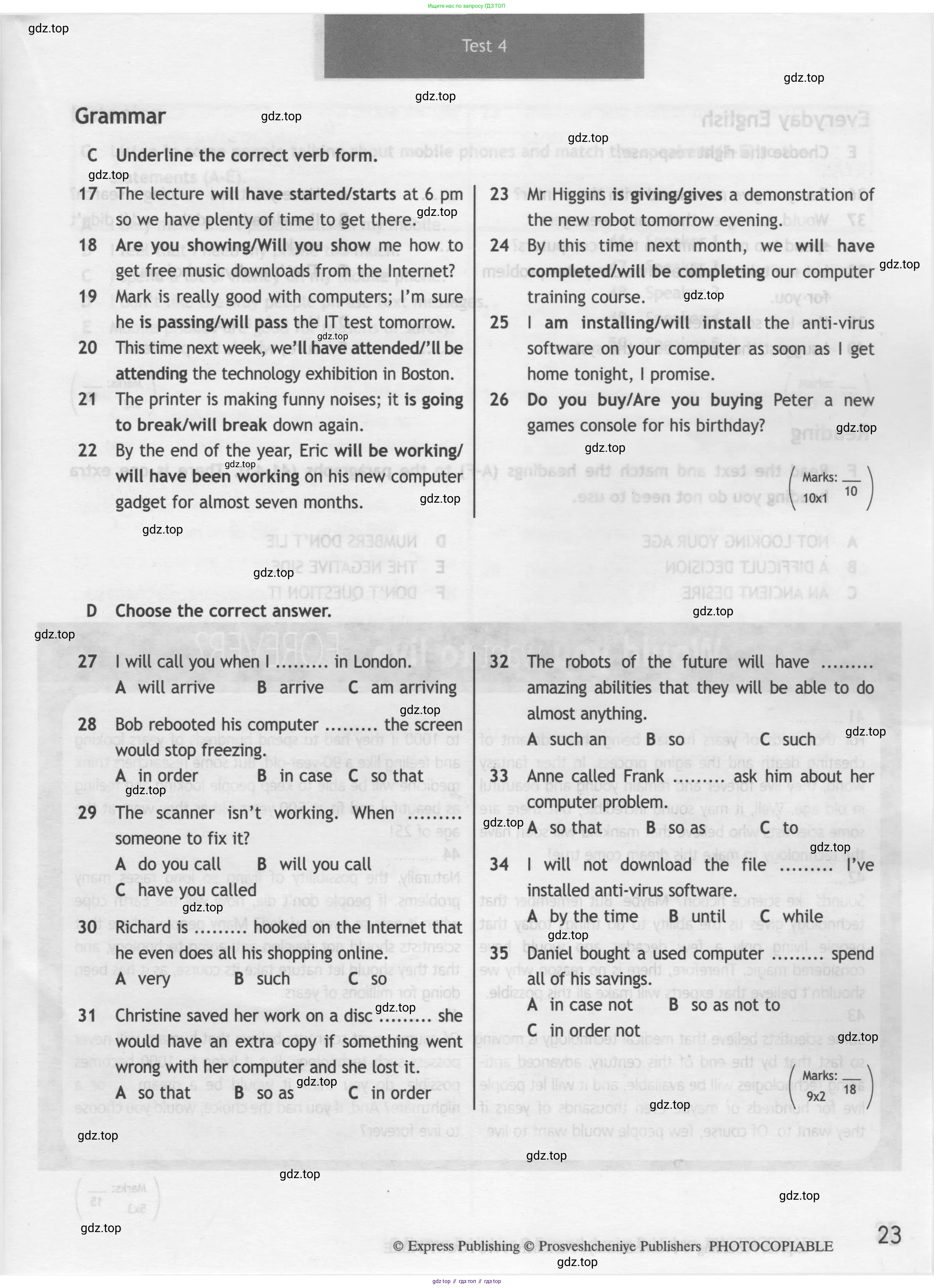 Английский язык (english), 9 класс контрольные задания (test booklet), авторы: Ваулина Юлия Евгеньевна (Vaulina Julia), Дули Дженни (Dooley Jenny), Подоляко Ольга Евгеньевна (Podolyako Olga), Эванс Вирджиния (Evans Virginia), издательство Просвещение, Москва, 2023, страница 23